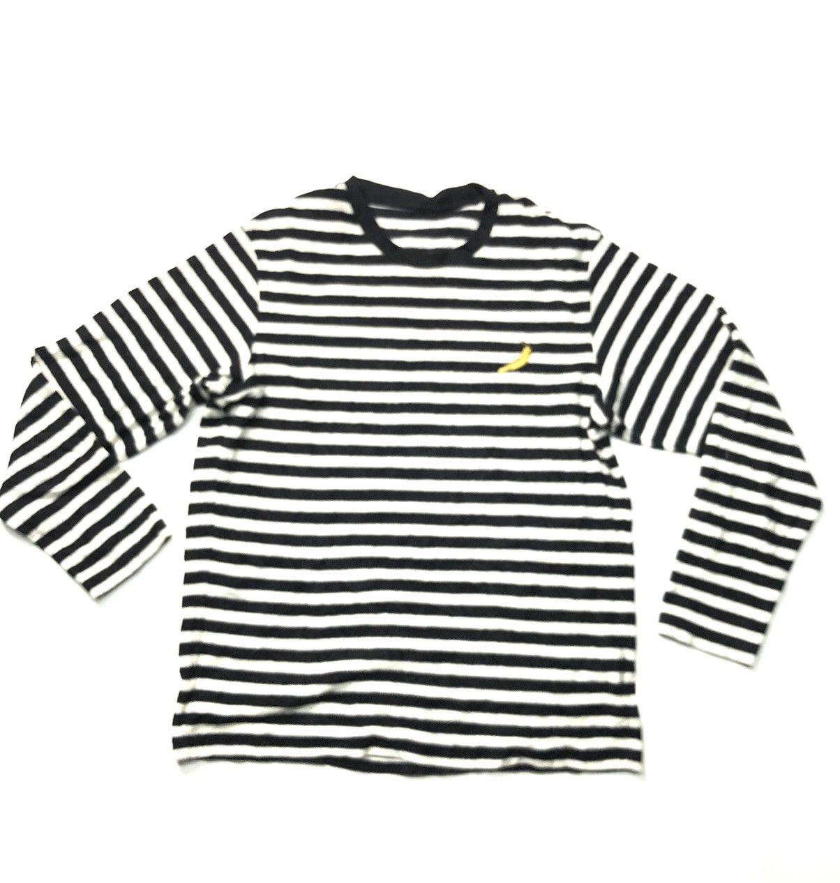 VINTAGE UNIQLO X ANDY WARHOL FLEECE STRIPE JAIL BANANA LOGO