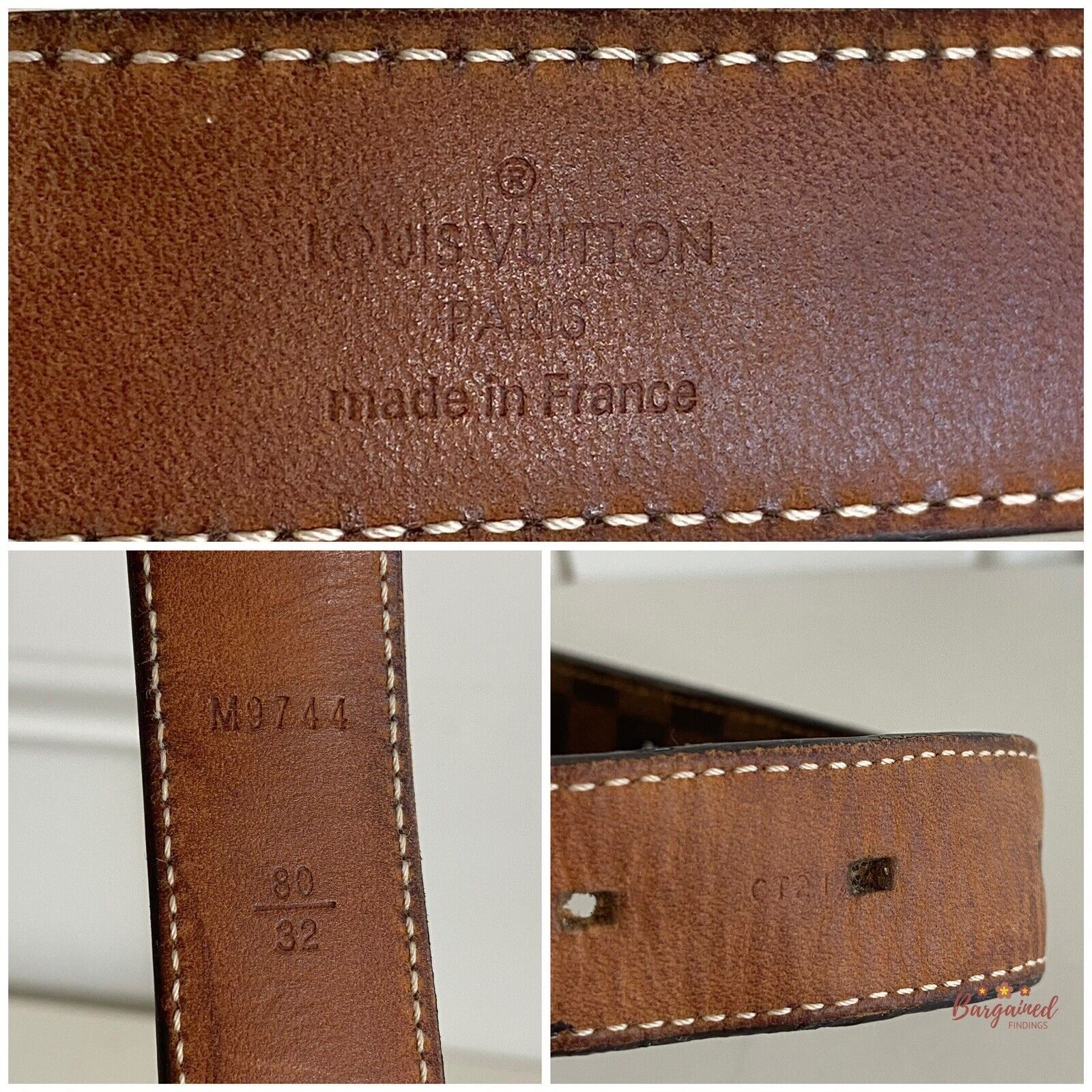 Louis Vuitton Louis Vuitton Damier Ebene Canvas Leather Mini Belt Size 28 - 7 Thumbnail