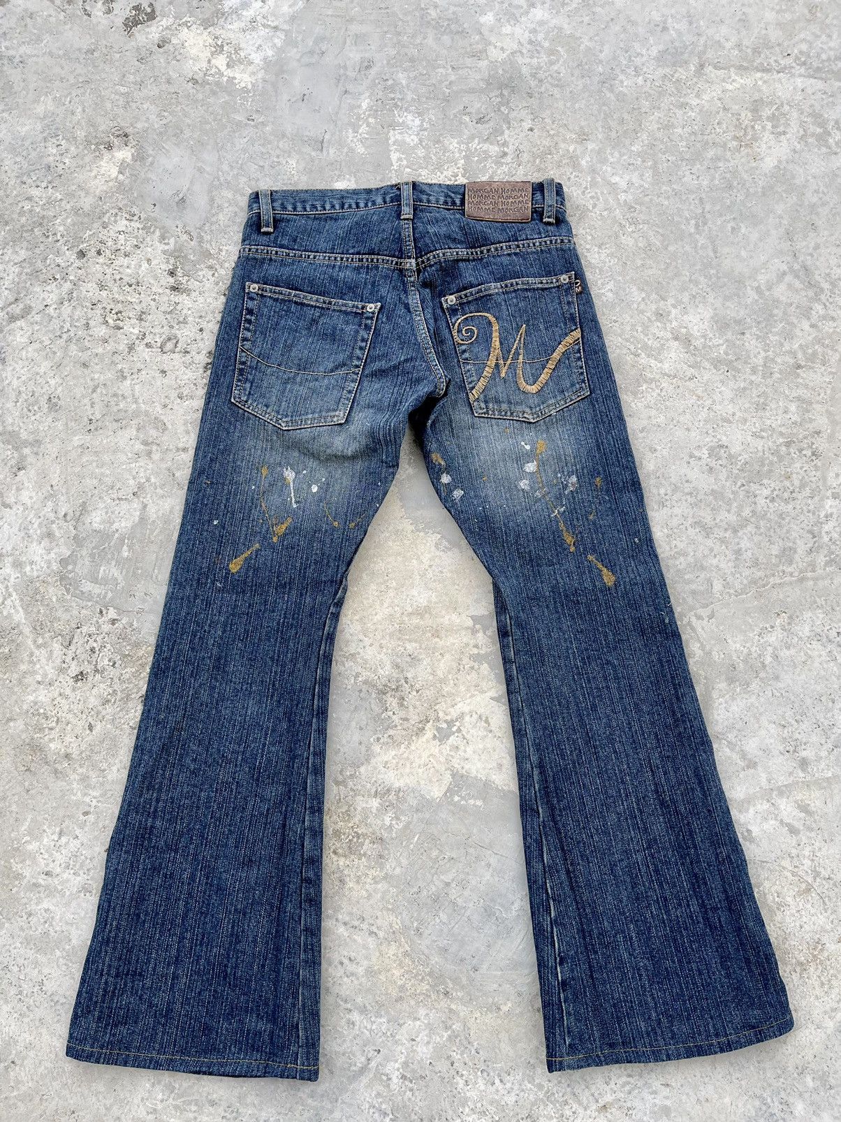 Japanese Brand VTG MORGAN HOMME FLARED DENIM PAINTER ART MI JAPAN SIZE30X29 Size US 30 / EU 46 - 9 Thumbnail