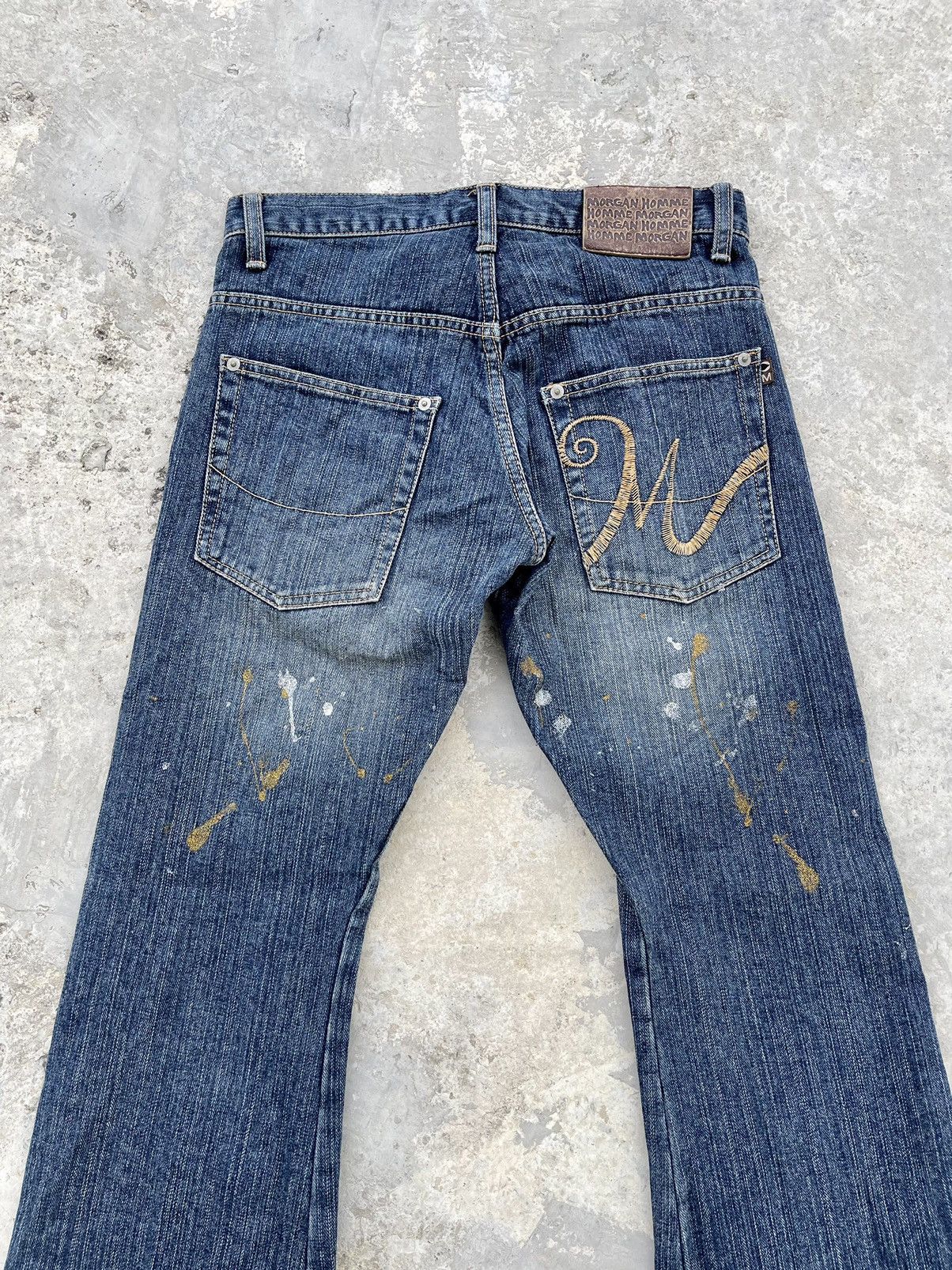 Japanese Brand VTG MORGAN HOMME FLARED DENIM PAINTER ART MI JAPAN SIZE30X29 Size US 30 / EU 46 - 10 Thumbnail