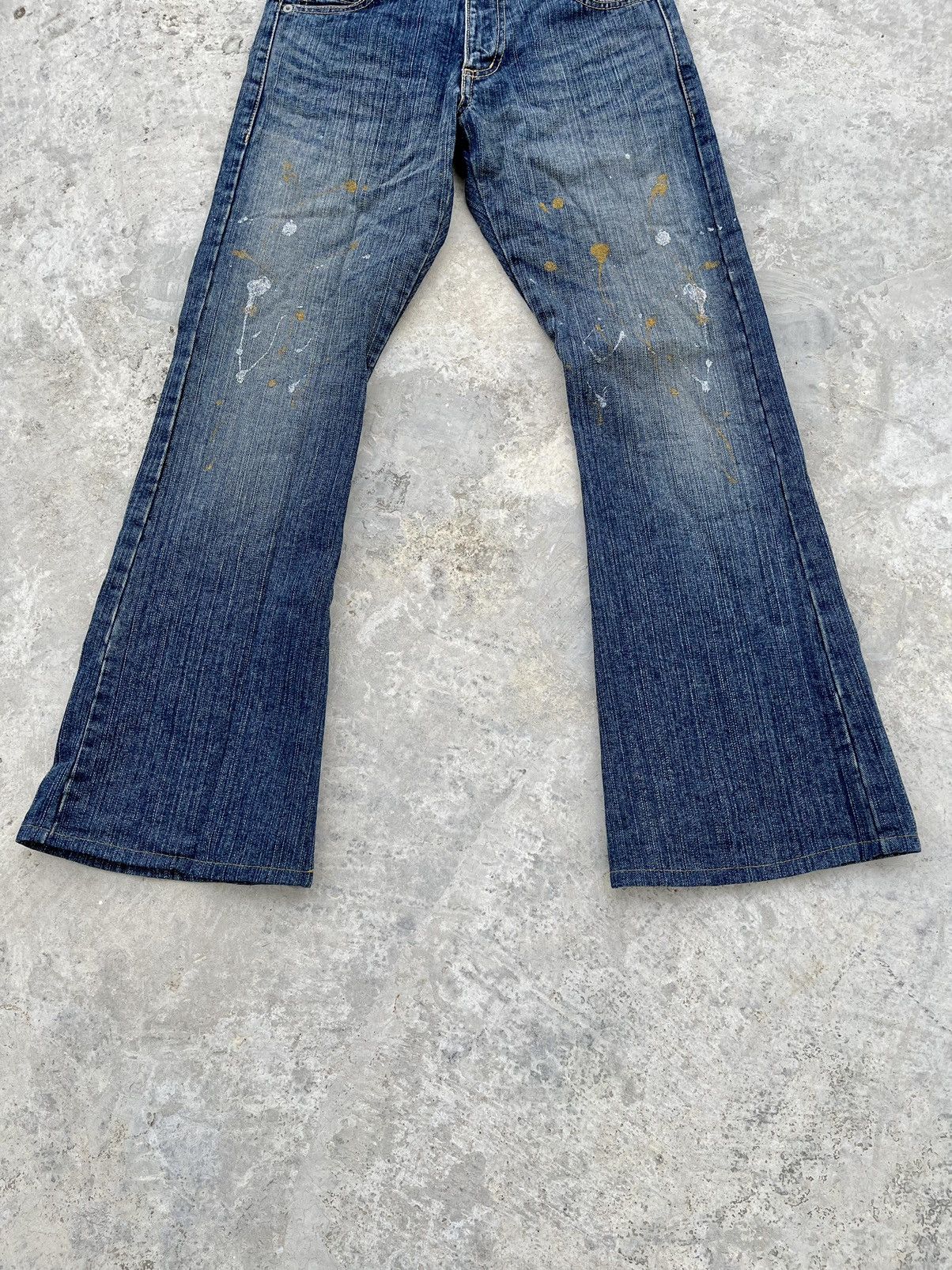 Japanese Brand VTG MORGAN HOMME FLARED DENIM PAINTER ART MI JAPAN SIZE30X29 Size US 30 / EU 46 - 3 Thumbnail