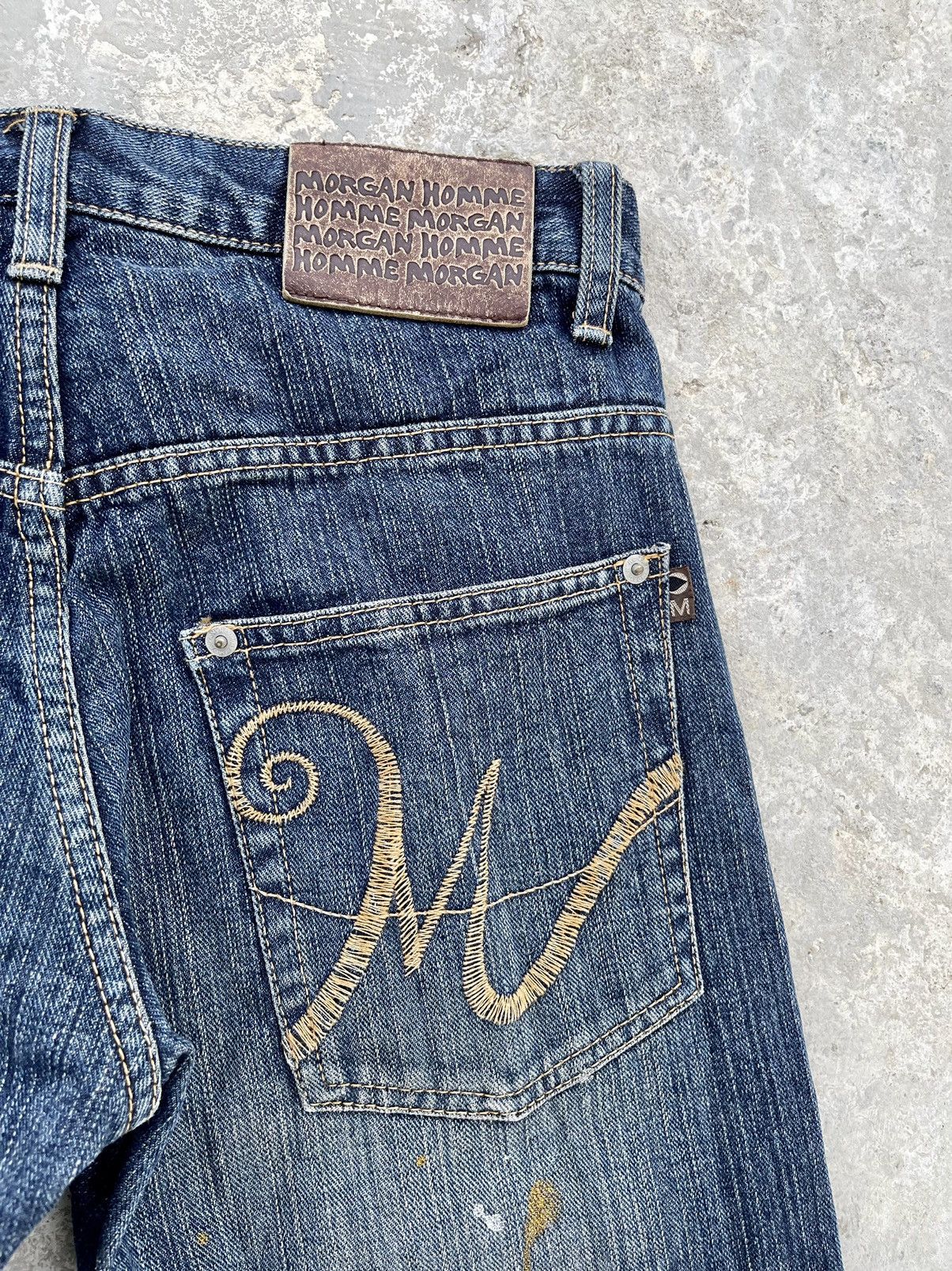 Japanese Brand VTG MORGAN HOMME FLARED DENIM PAINTER ART MI JAPAN SIZE30X29 Size US 30 / EU 46 - 14 Thumbnail