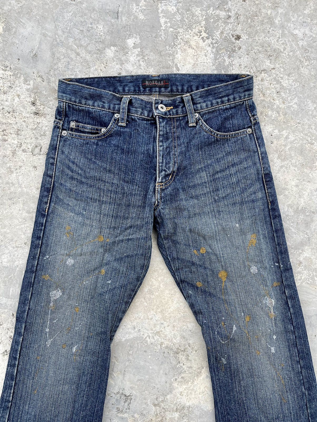 Japanese Brand VTG MORGAN HOMME FLARED DENIM PAINTER ART MI JAPAN SIZE30X29 Size US 30 / EU 46 - 2 Thumbnail