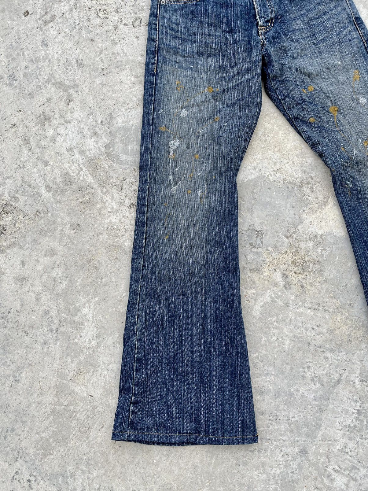 Japanese Brand VTG MORGAN HOMME FLARED DENIM PAINTER ART MI JAPAN SIZE30X29 Size US 30 / EU 46 - 4 Thumbnail
