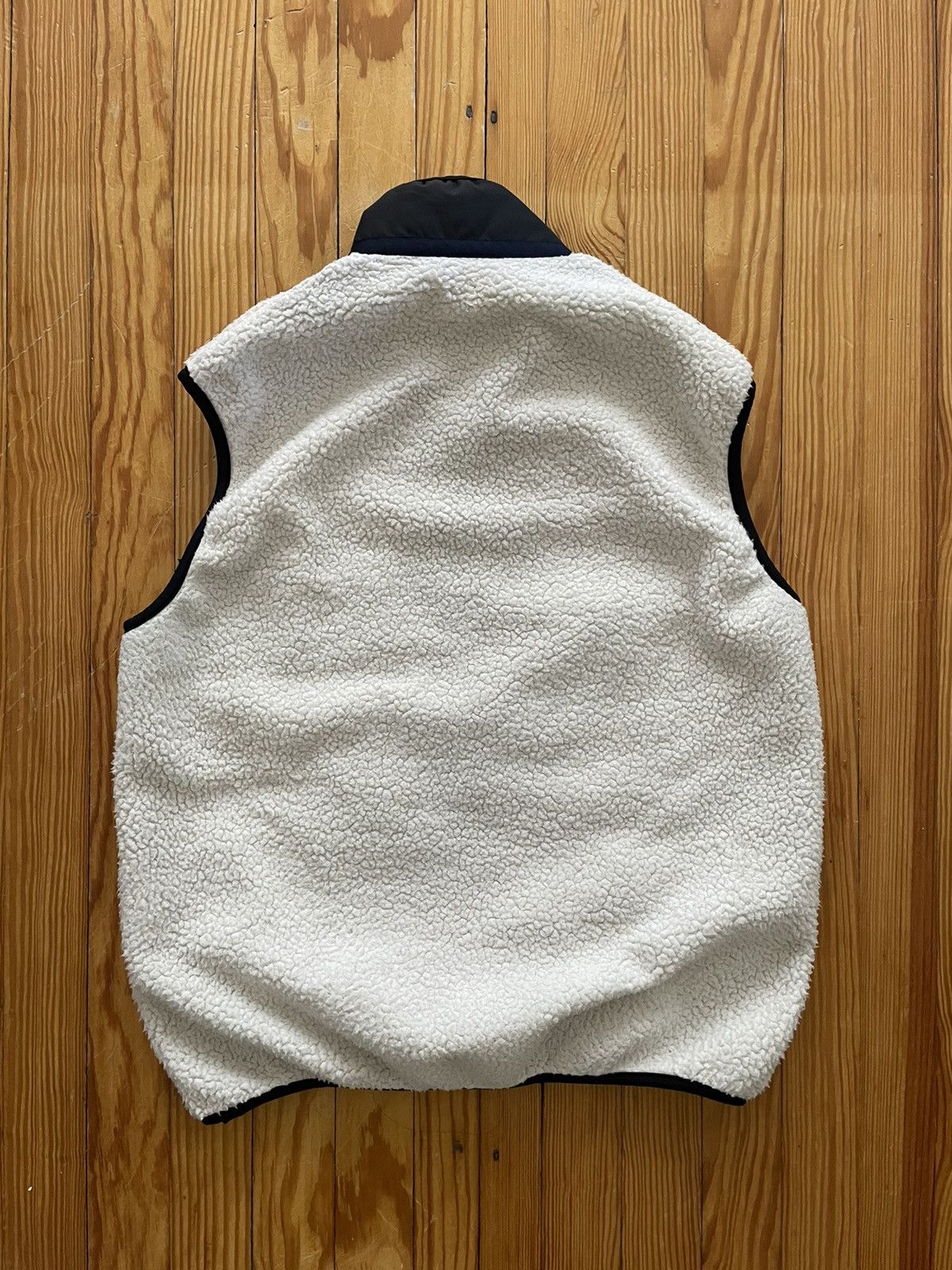 Comme des Garcons × Ganryu × Junya Watanabe Gangryu Patchwork Fleece Vest Cream / Navy / Black 2016 Size US L / EU 52-54 / 3 - 2 Thumbnail