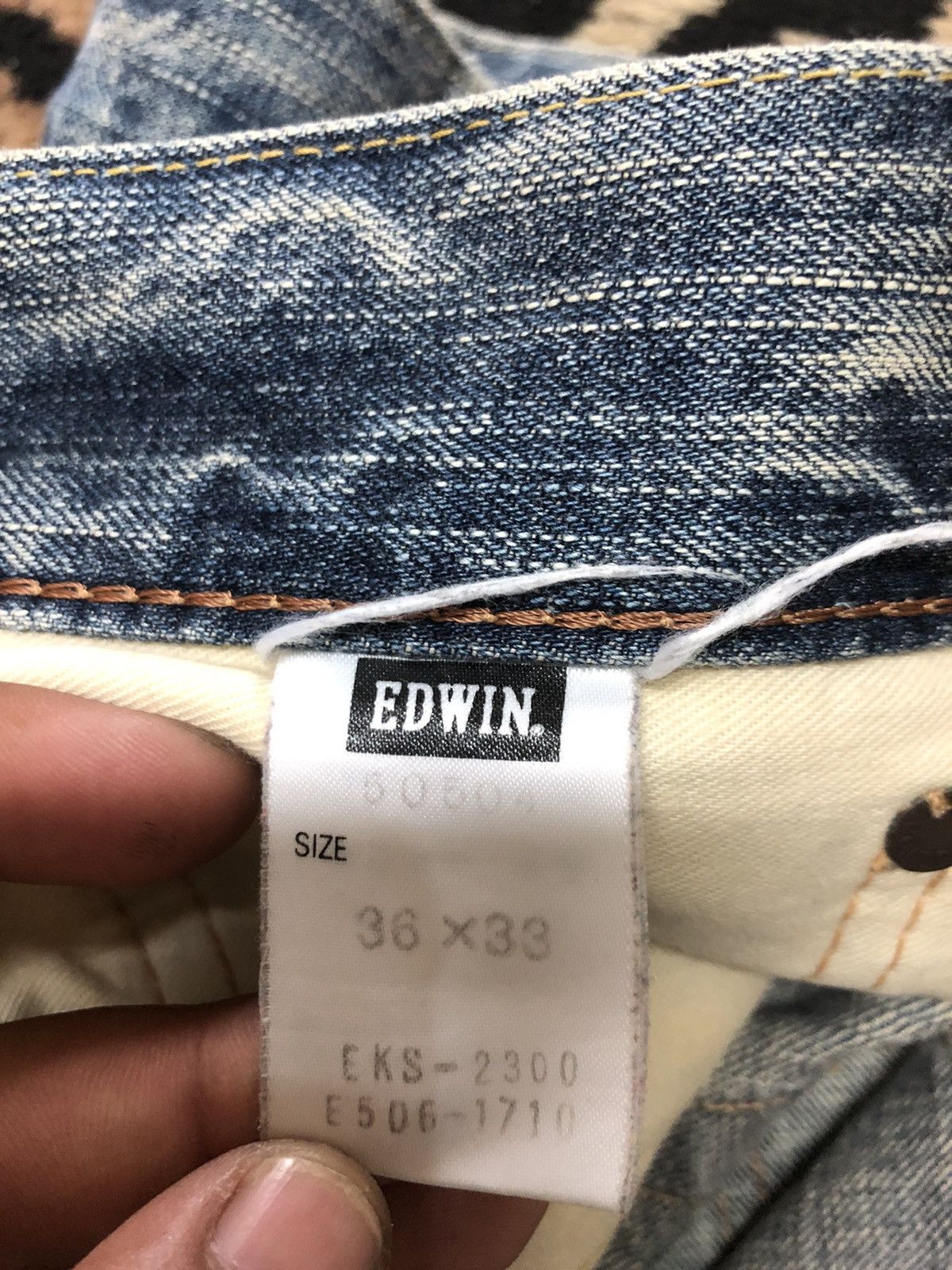 Edwin × Salvage × Vintage VINTAGE SELVEDGE EDWIN 505zx BLUE WASH DISTRESSED DENIM Size US 38 / EU 54 - 8 Thumbnail