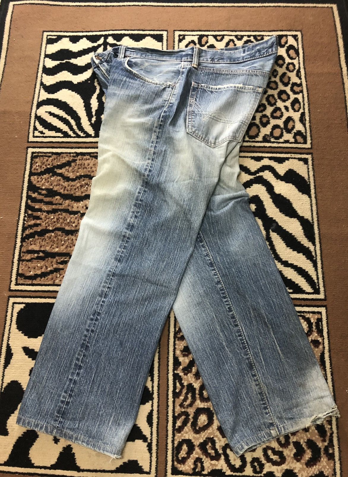Edwin × Salvage × Vintage VINTAGE SELVEDGE EDWIN 505zx BLUE WASH DISTRESSED DENIM Size US 38 / EU 54 - 14 Thumbnail