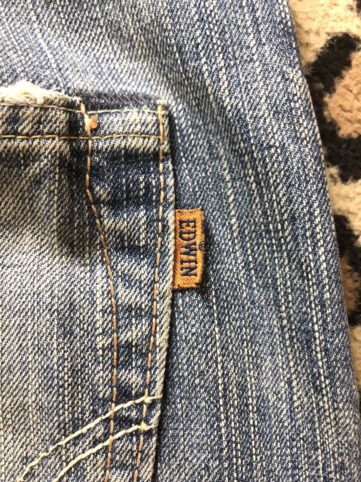Edwin × Salvage × Vintage VINTAGE SELVEDGE EDWIN 505zx BLUE WASH DISTRESSED DENIM Size US 38 / EU 54 - 13 Thumbnail
