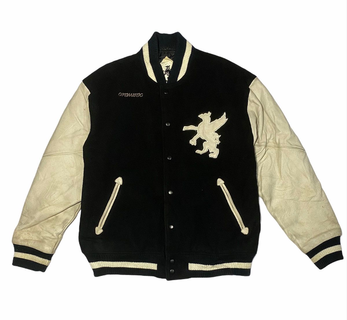 Japanese Brand Vintage 90s varsity jacket Size US L / EU 52-54 / 3 - 1 Thumbnail