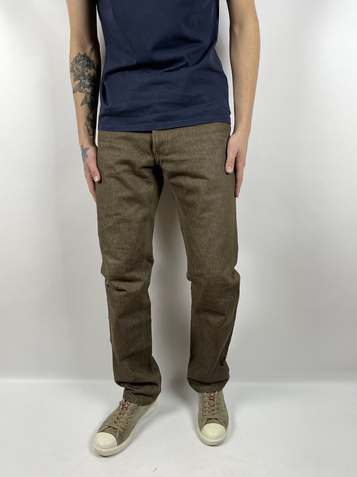 Vintage Helmut Lang Archive Chocolate Classic Raw Denim Pant