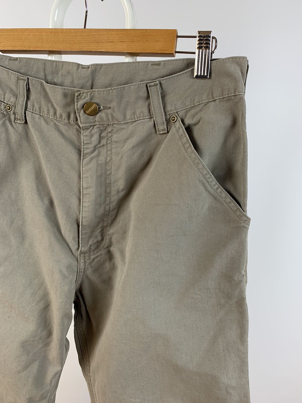 Carhartt 90s Vintage Carhartt Single Knee Beige Cargo Work Pants Size US 30 / EU 46 - 9 Thumbnail