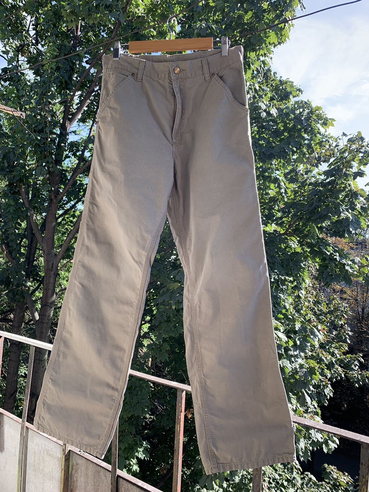 Carhartt 90s Vintage Carhartt Single Knee Beige Cargo Work Pants Size US 30 / EU 46 - 6 Thumbnail