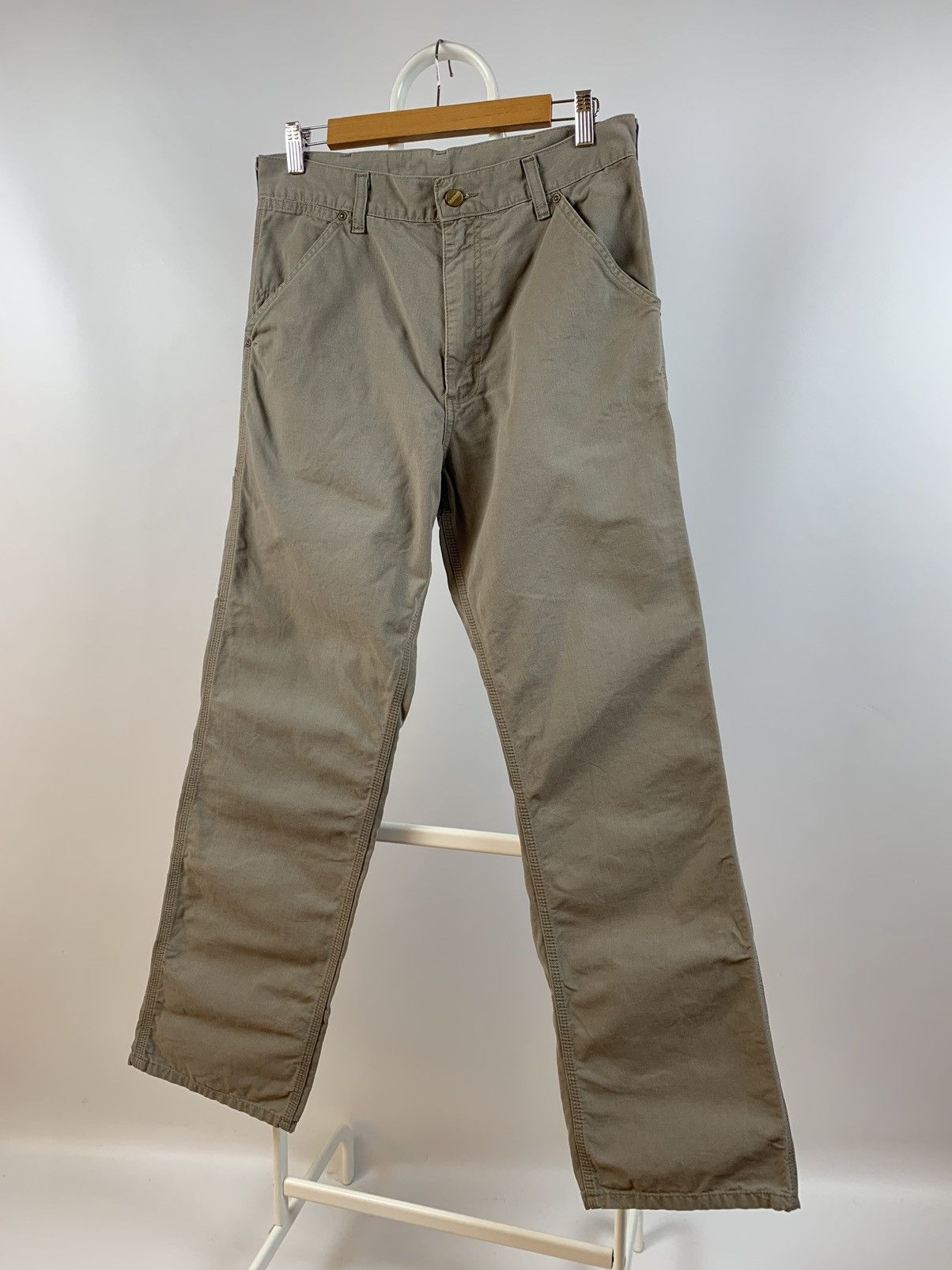 Carhartt 90s Vintage Carhartt Single Knee Beige Cargo Work Pants Size US 30 / EU 46 - 4 Thumbnail