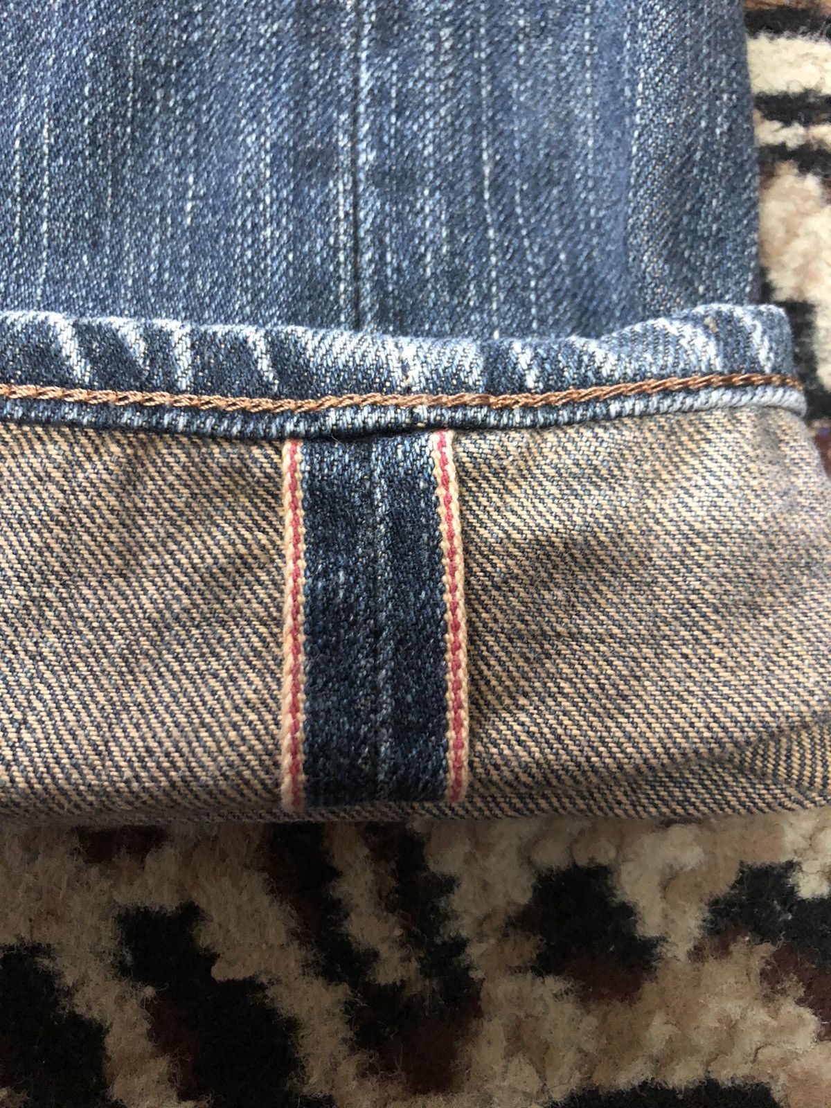 Edwin × Vintage VINTAGE SELVEDGE EDWIN 505z DISTRESSED DENIM Size US 34 / EU 50 - 3 Thumbnail