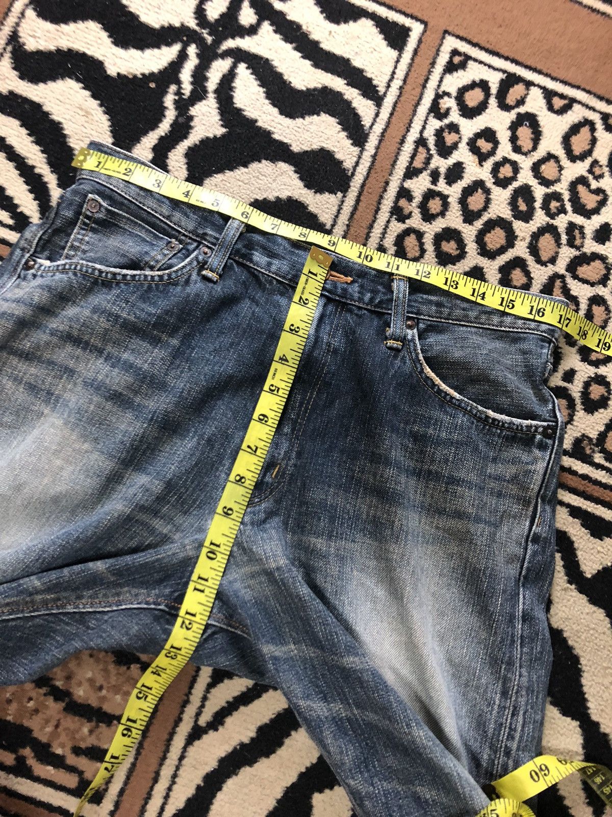 Edwin × Vintage VINTAGE SELVEDGE EDWIN 505z DISTRESSED DENIM Size US 34 / EU 50 - 15 Thumbnail