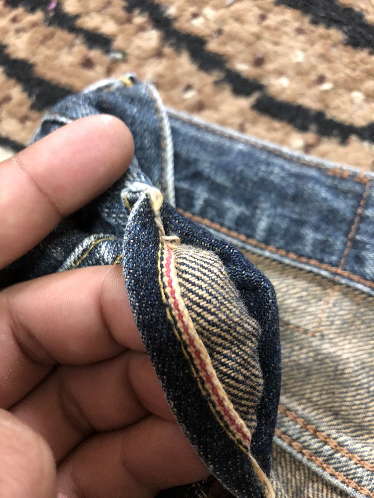 Edwin × Vintage VINTAGE SELVEDGE EDWIN 505z DISTRESSED DENIM Size US 34 / EU 50 - 4 Thumbnail