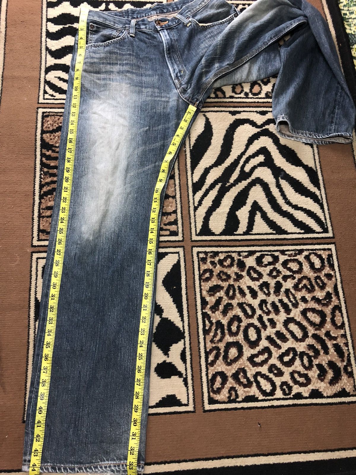 Edwin × Vintage VINTAGE SELVEDGE EDWIN 505z DISTRESSED DENIM Size US 34 / EU 50 - 16 Thumbnail