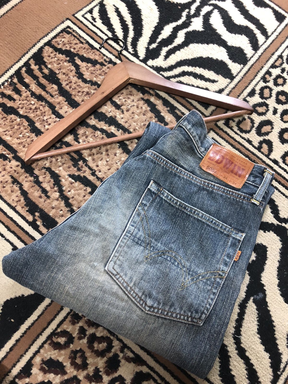 Edwin × Vintage VINTAGE SELVEDGE EDWIN 505z DISTRESSED DENIM Size US 34 / EU 50 - 18 Thumbnail