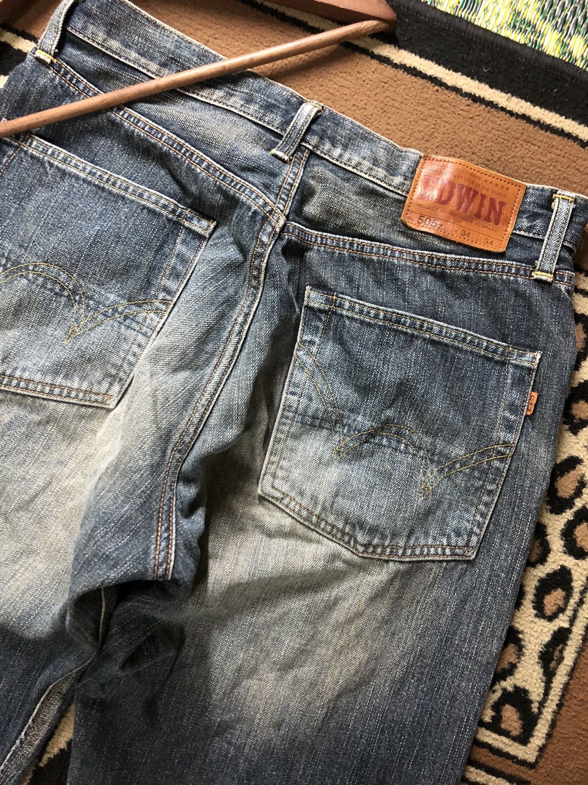 Edwin × Vintage VINTAGE SELVEDGE EDWIN 505z DISTRESSED DENIM Size US 34 / EU 50 - 10 Thumbnail