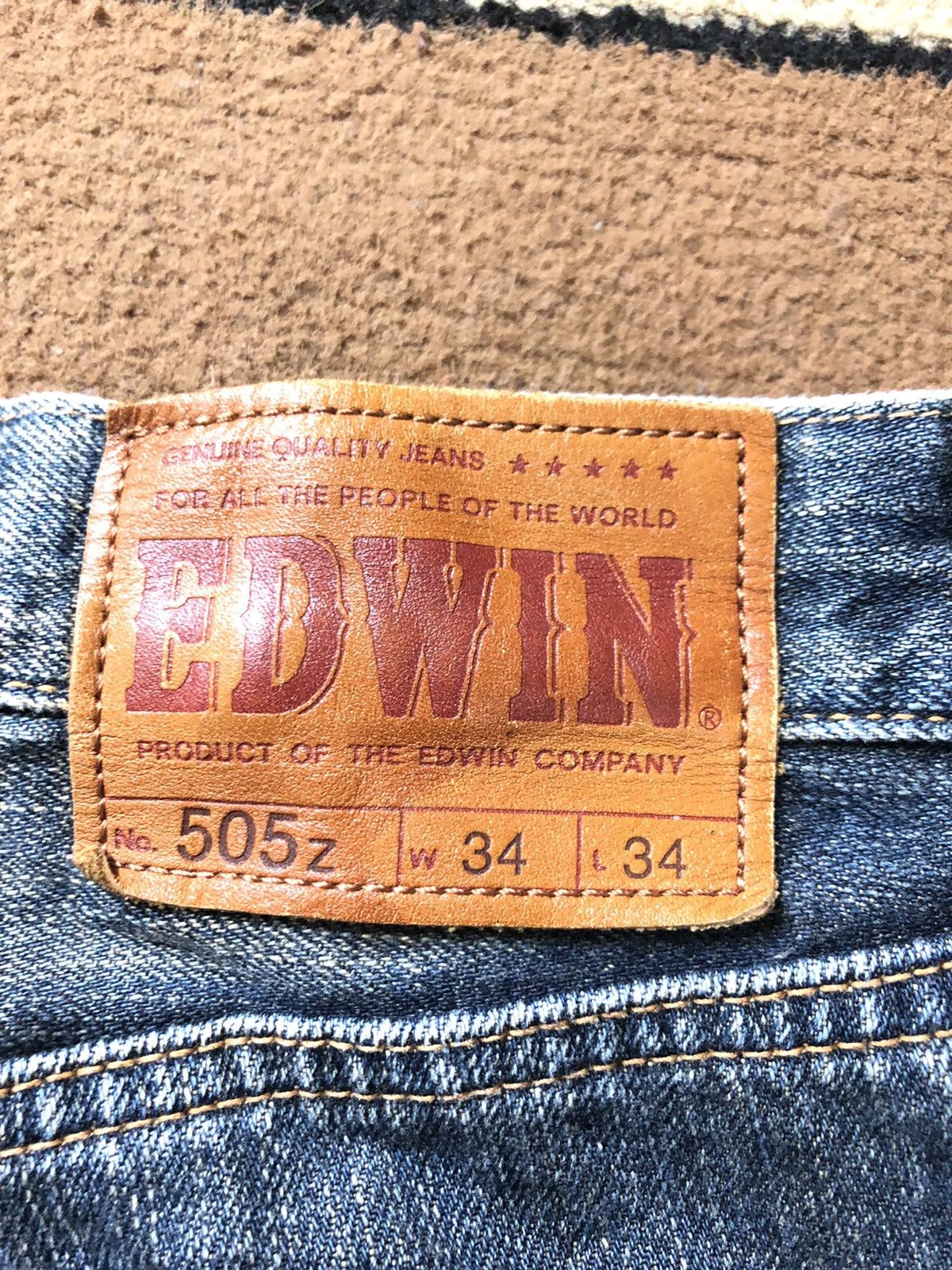 Edwin × Vintage VINTAGE SELVEDGE EDWIN 505z DISTRESSED DENIM Size US 34 / EU 50 - 12 Thumbnail