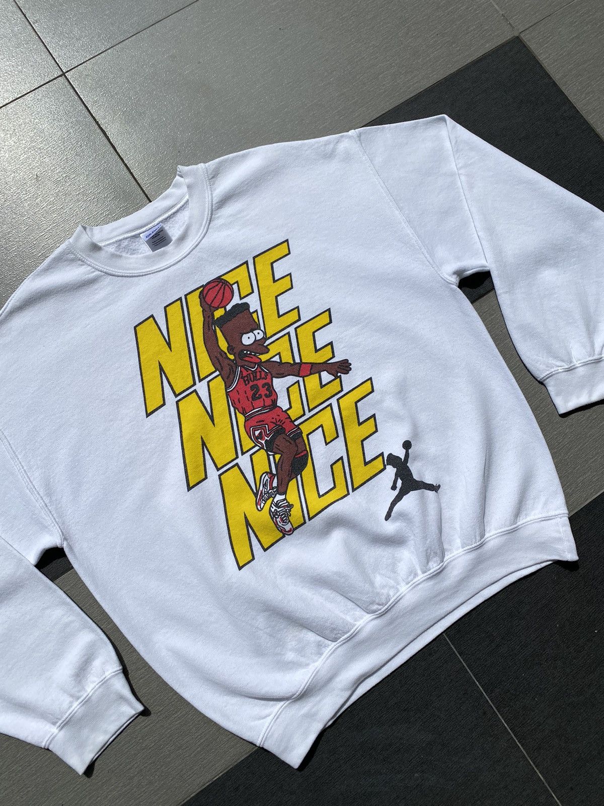 NBA × Nike × Vintage vtg bart simpsons “nice” parody to nike jumpman m.jordan Size US L / EU 52-54 / 3 - 2 Thumbnail