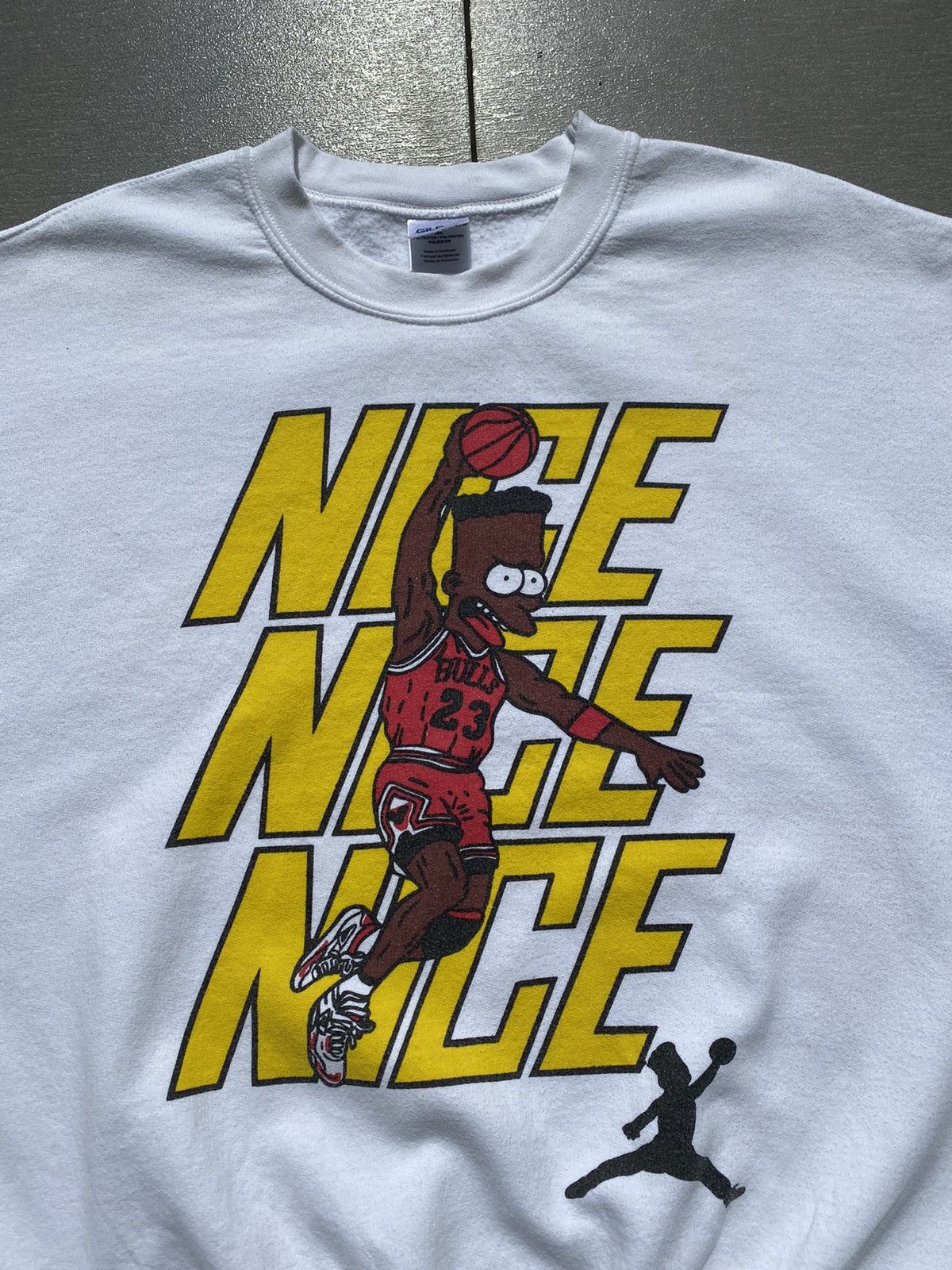 NBA × Nike × Vintage vtg bart simpsons “nice” parody to nike jumpman m.jordan Size US L / EU 52-54 / 3 - 3 Thumbnail