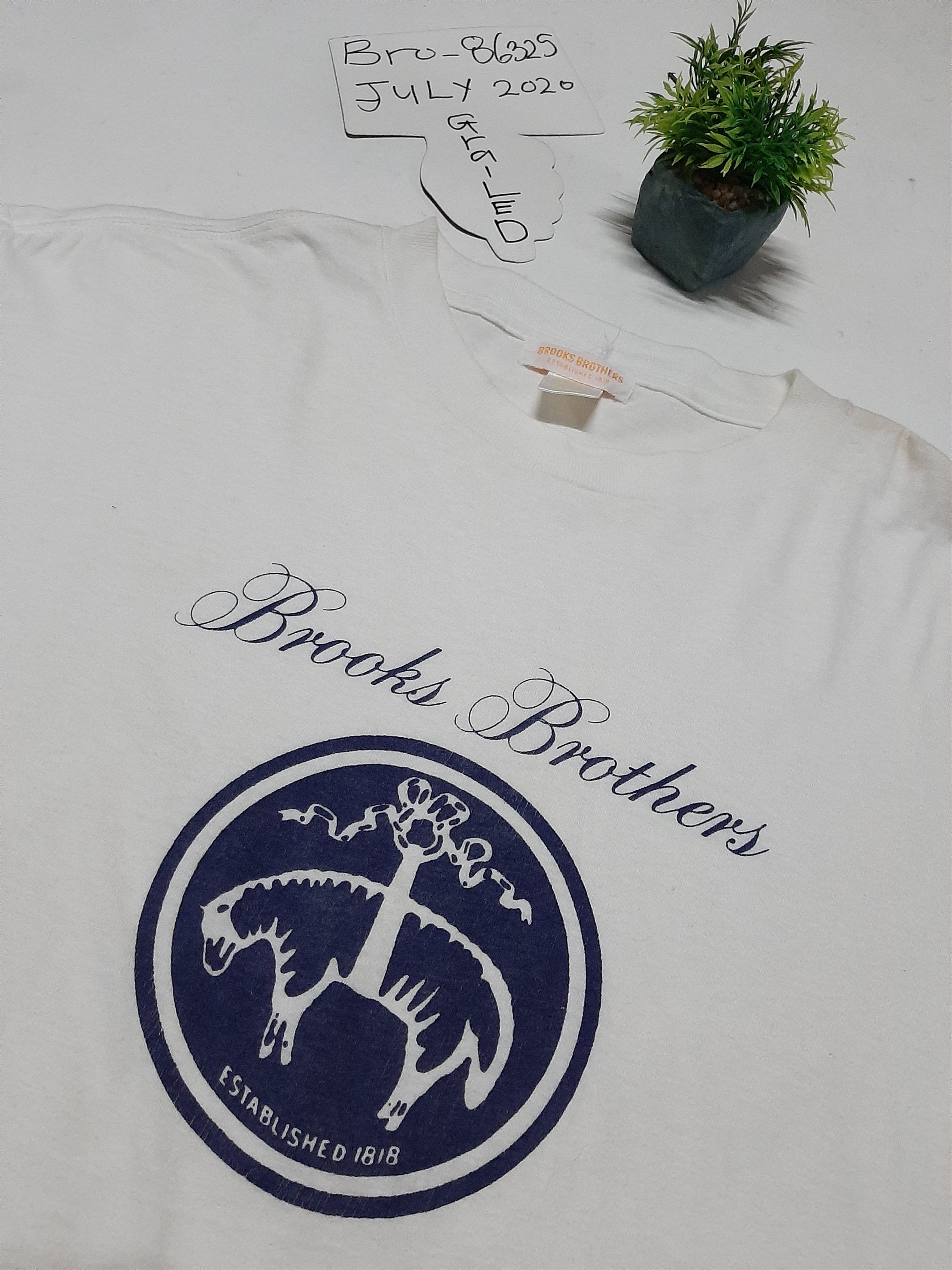 Brooks Brothers × Vintage VTG 90s BROOKS BROTHERS BIG LOGO SINGLE