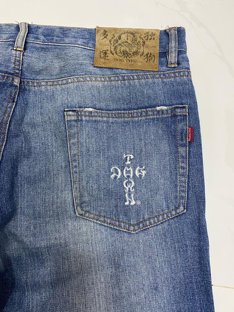 Dogtown 🔥DOGTOWN BLACK DRAGON EMBROIDERED BAGGY DENIM JEANS Size US 35 - 11 Thumbnail