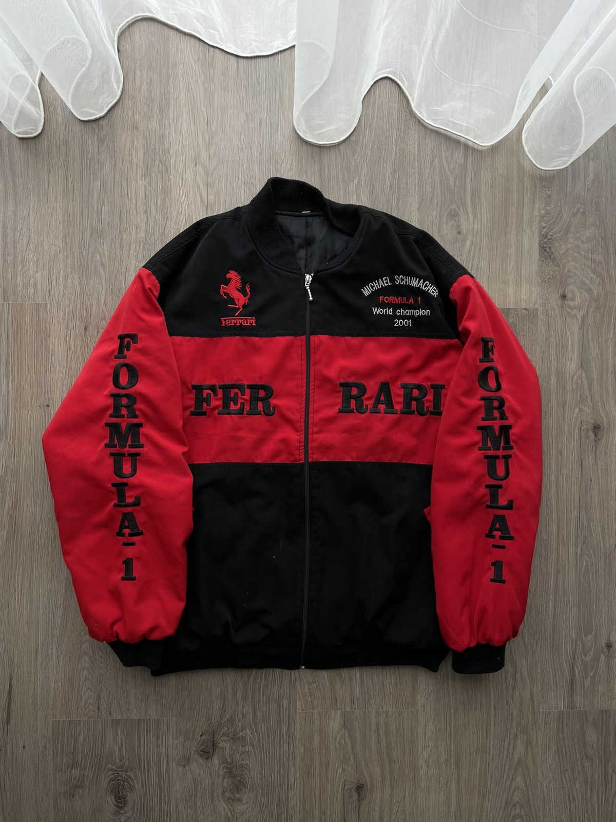 image of Vintage Ferrari Racing Jacket Red Formula1, Men's (Size Medium)