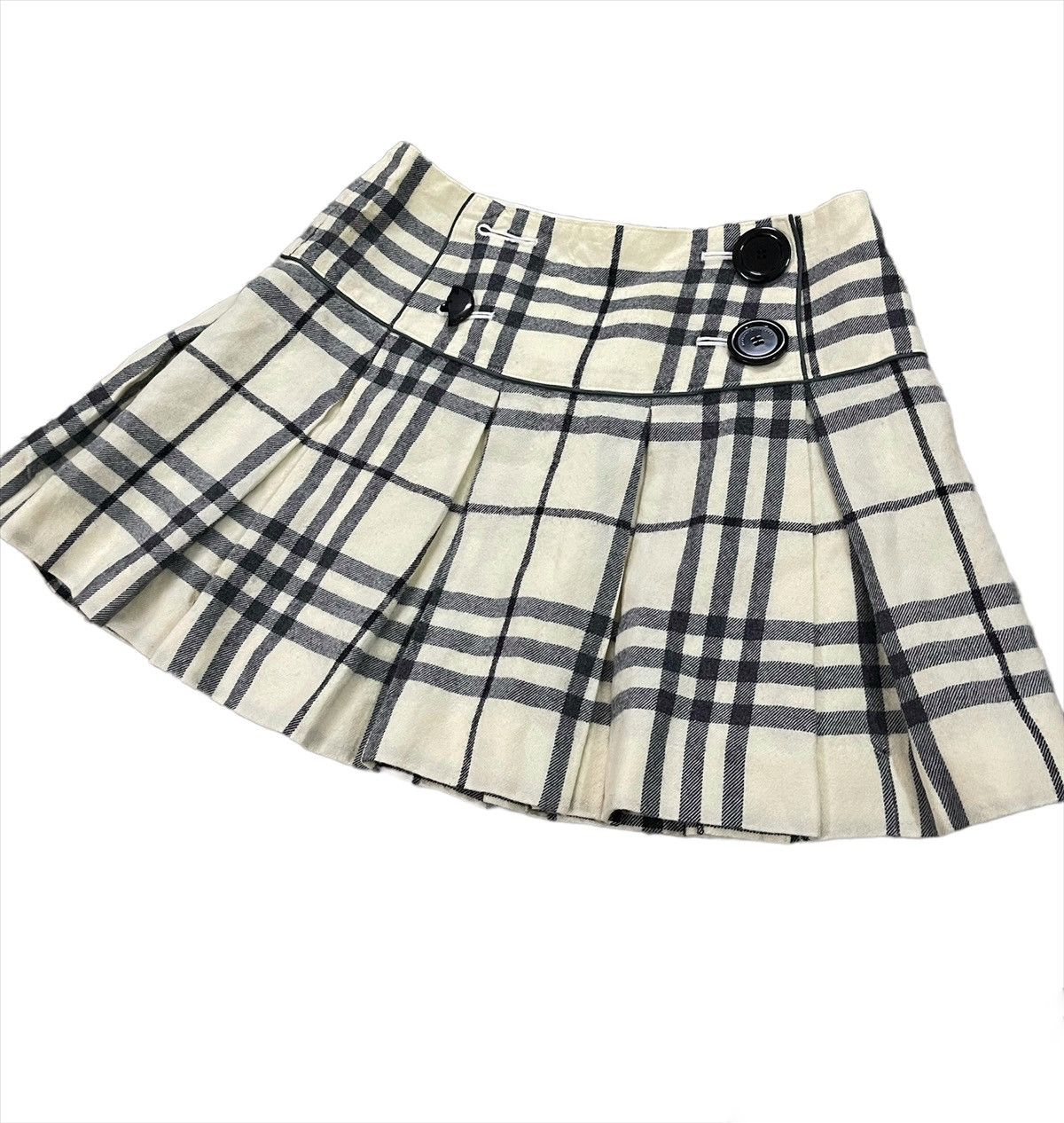Burberry × Vintage Vintage Burberry London Blue Label Nova Check Mini Skirt Size 27" / US 4 / IT 40 - 2 Thumbnail