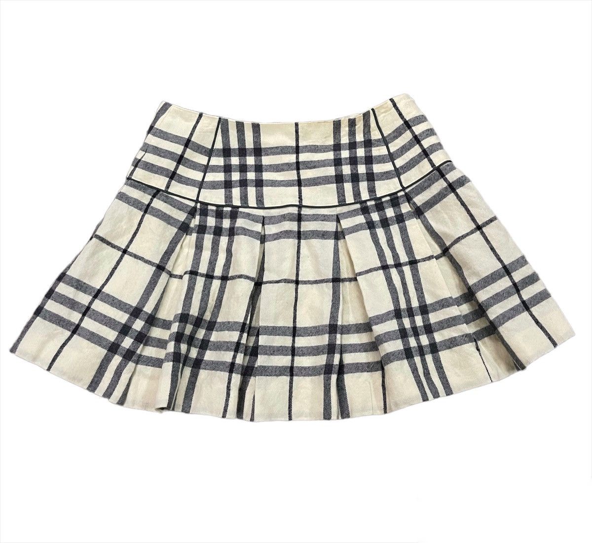 Burberry × Vintage Vintage Burberry London Blue Label Nova Check Mini Skirt Size 27" / US 4 / IT 40 - 6 Thumbnail