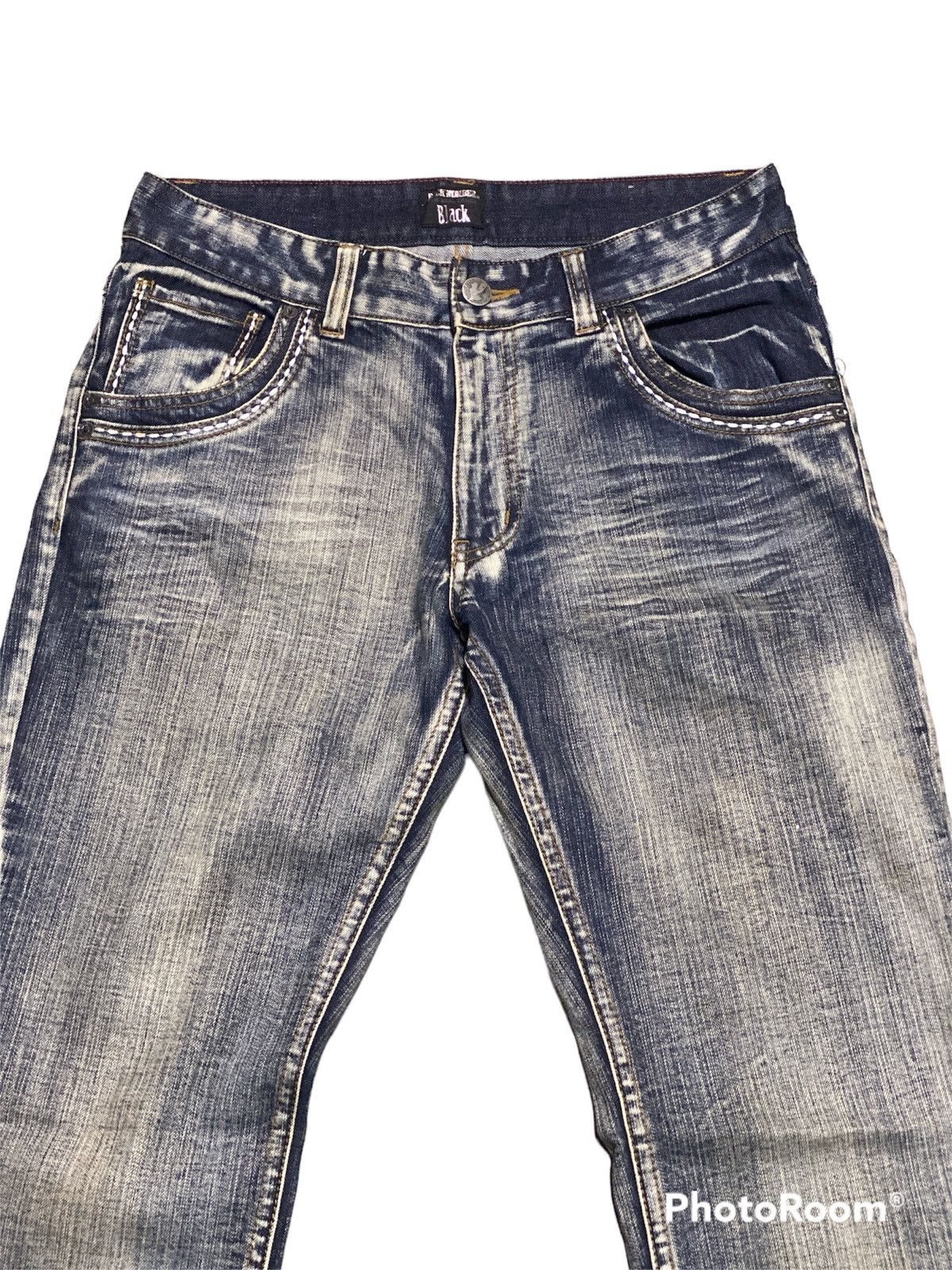 If Six Was Nine × Japanese Brand × Le Grande Bleu (L.G.B.) Japanese Black Back Number The Real Denim Faded Black #78 Size US 32 / EU 48 - 3 Thumbnail