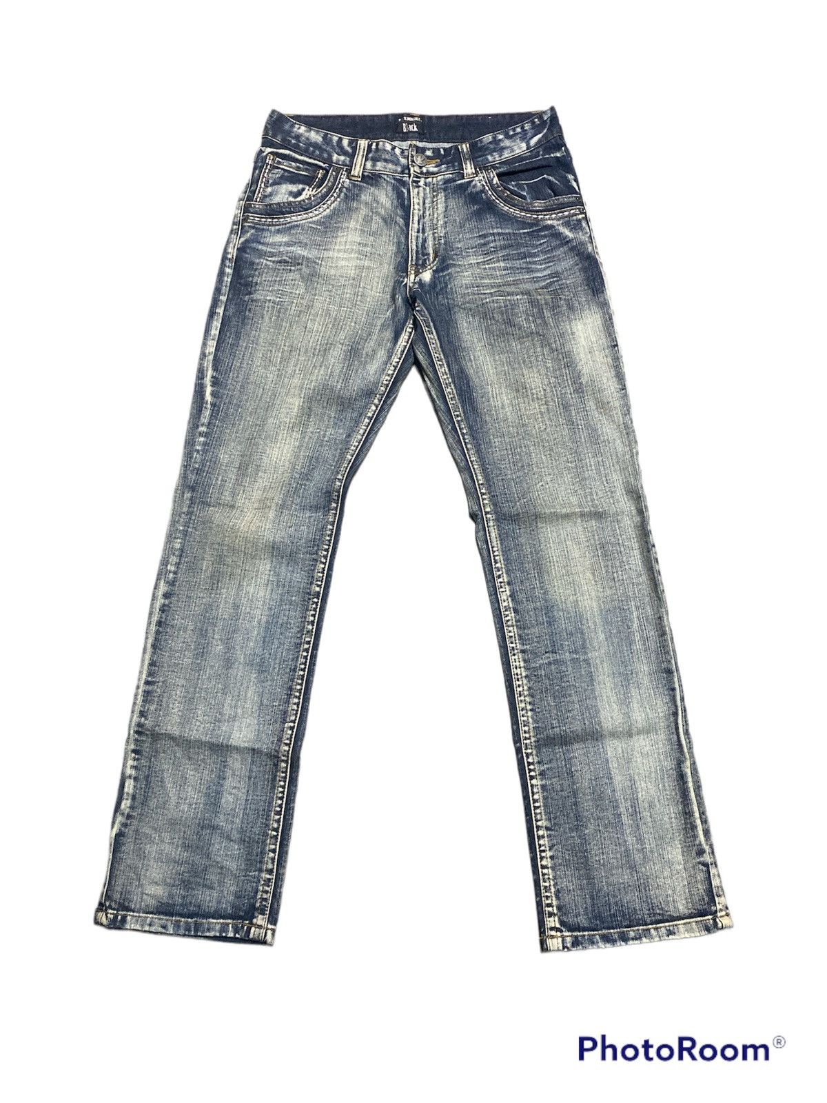 If Six Was Nine × Japanese Brand × Le Grande Bleu (L.G.B.) Japanese Black Back Number The Real Denim Faded Black #78 Size US 32 / EU 48 - 2 Thumbnail