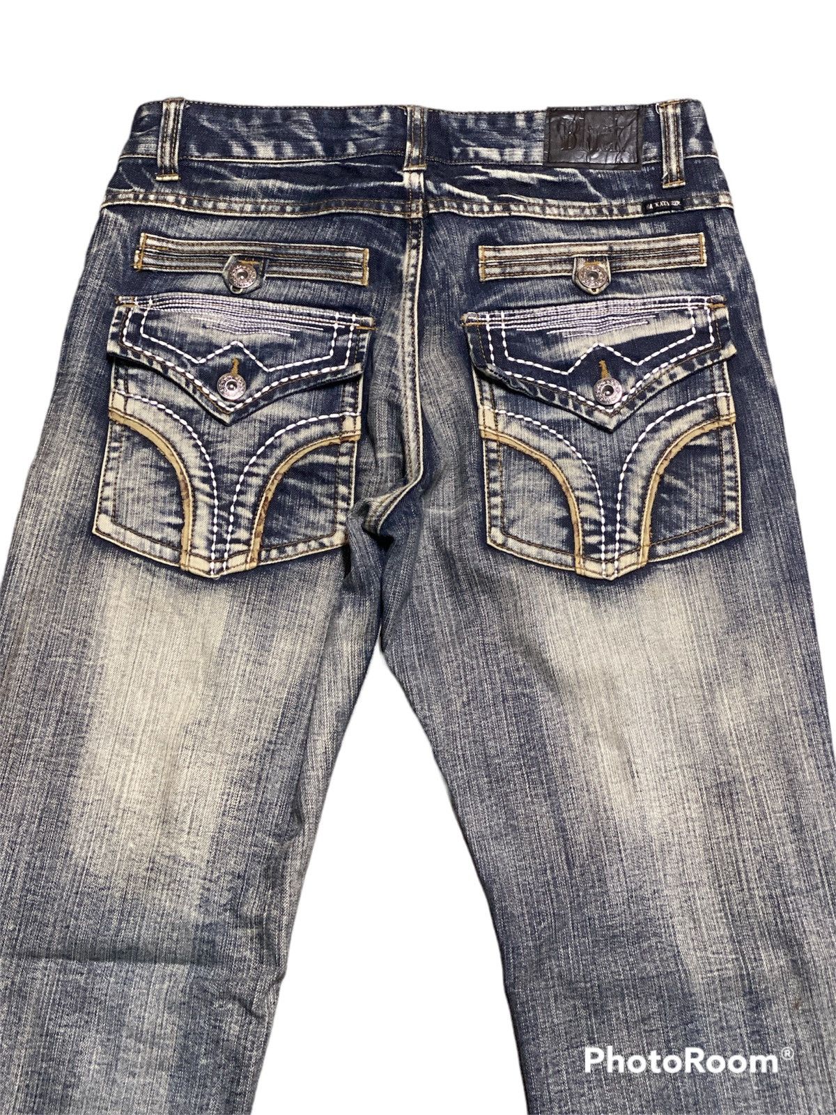 If Six Was Nine × Japanese Brand × Le Grande Bleu (L.G.B.) Japanese Black Back Number The Real Denim Faded Black #78 Size US 32 / EU 48 - 4 Thumbnail