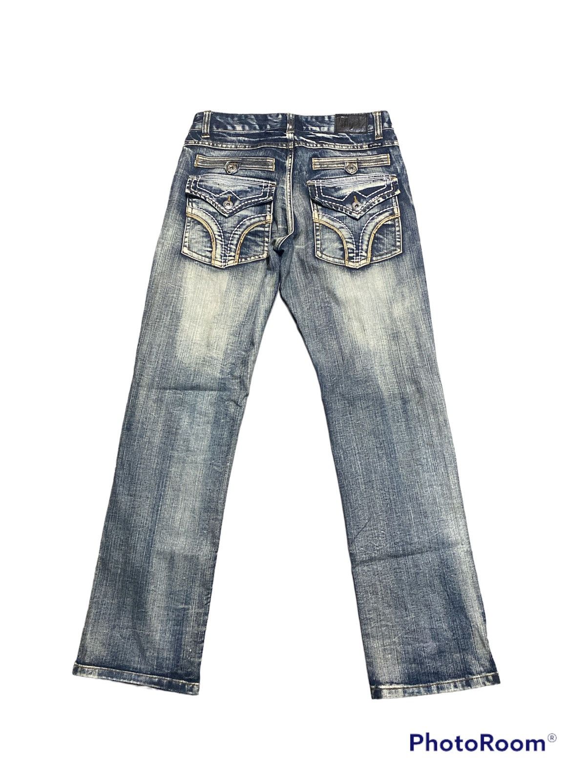 If Six Was Nine × Japanese Brand × Le Grande Bleu (L.G.B.) Japanese Black Back Number The Real Denim Faded Black #78 Size US 32 / EU 48 - 1 Thumbnail
