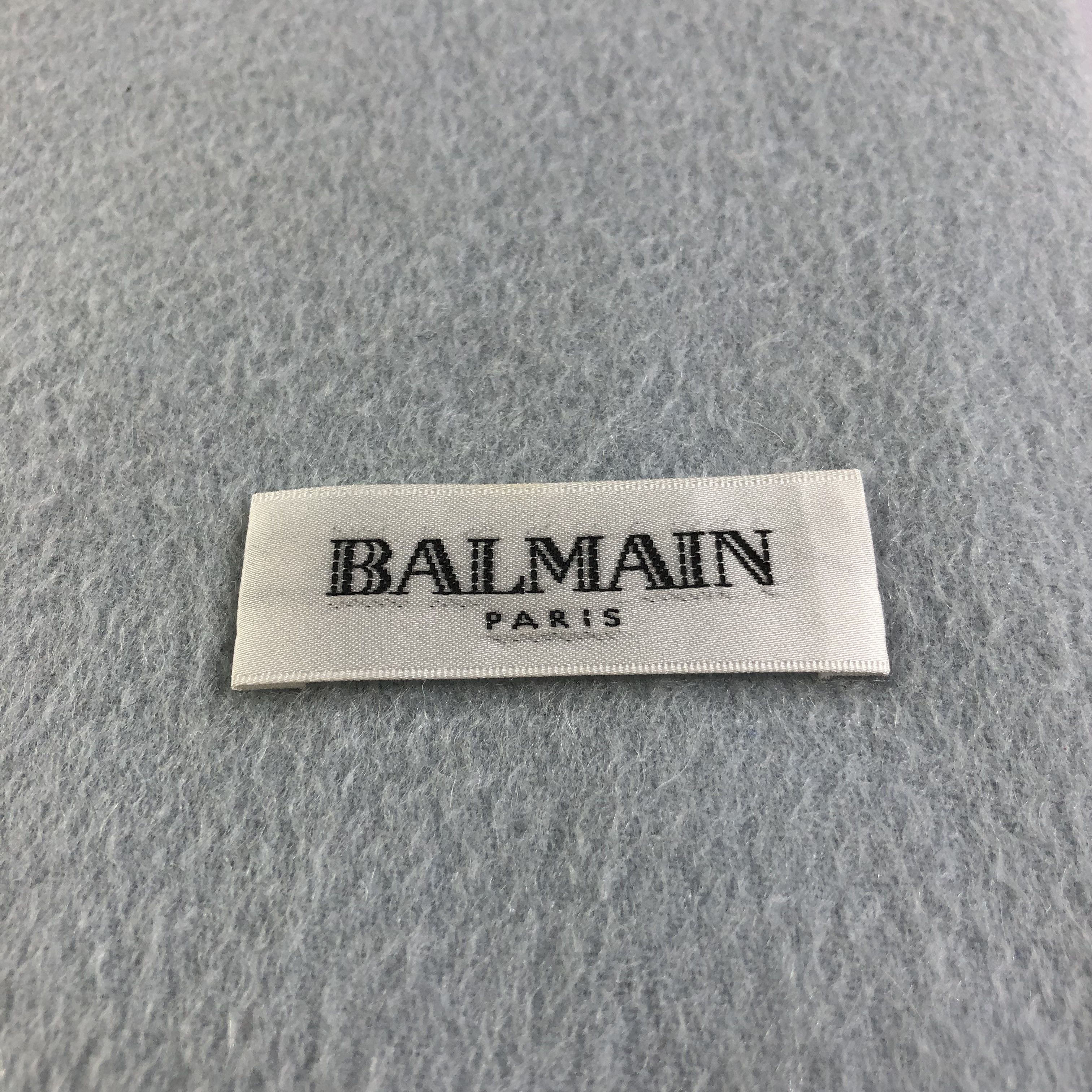 Pierre Balmain Balmain Paris Plain Cashmere Scarf Muffler V1483 Size ONE SIZE - 4 Thumbnail