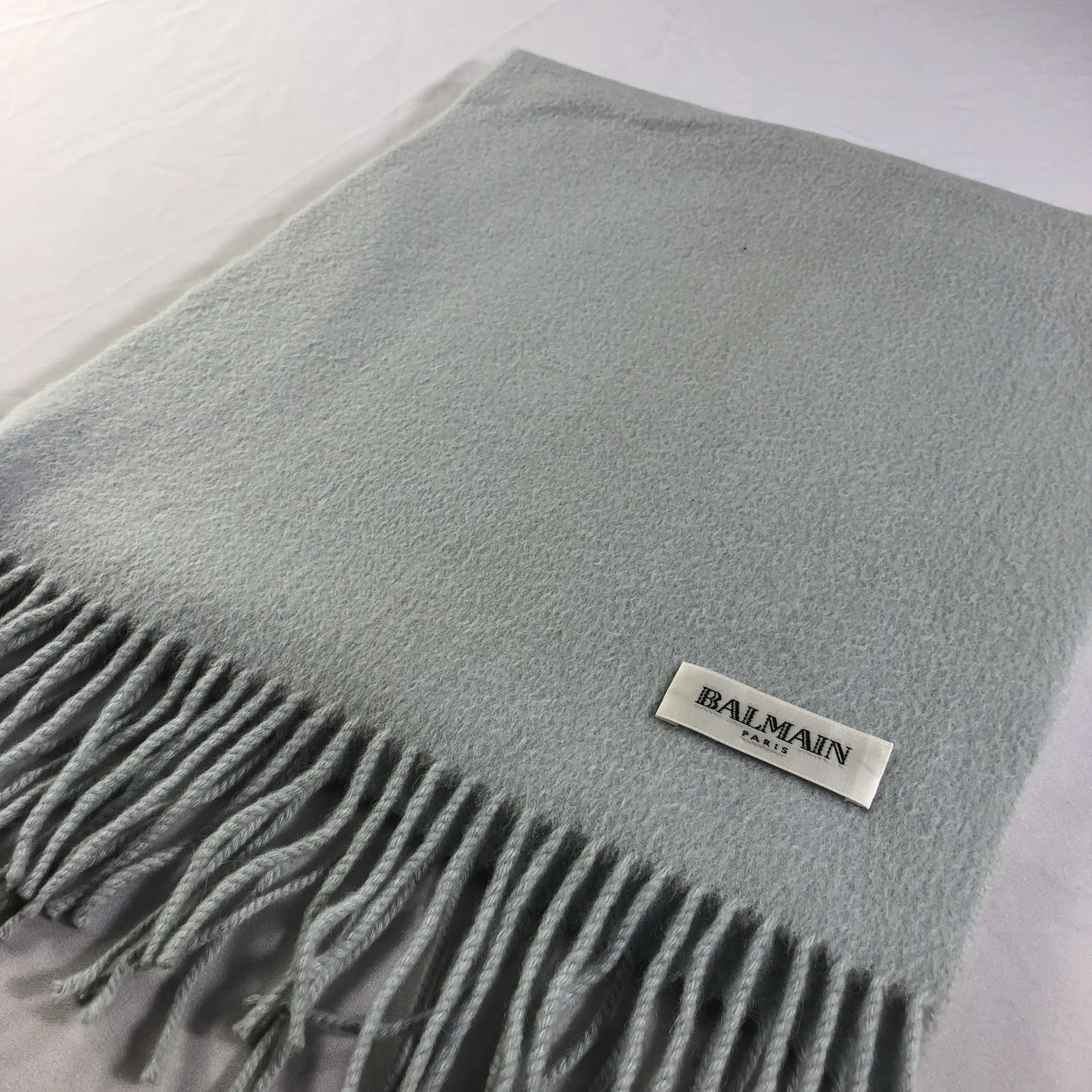 Pierre Balmain Balmain Paris Plain Cashmere Scarf Muffler V1483 Size ONE SIZE - 2 Thumbnail