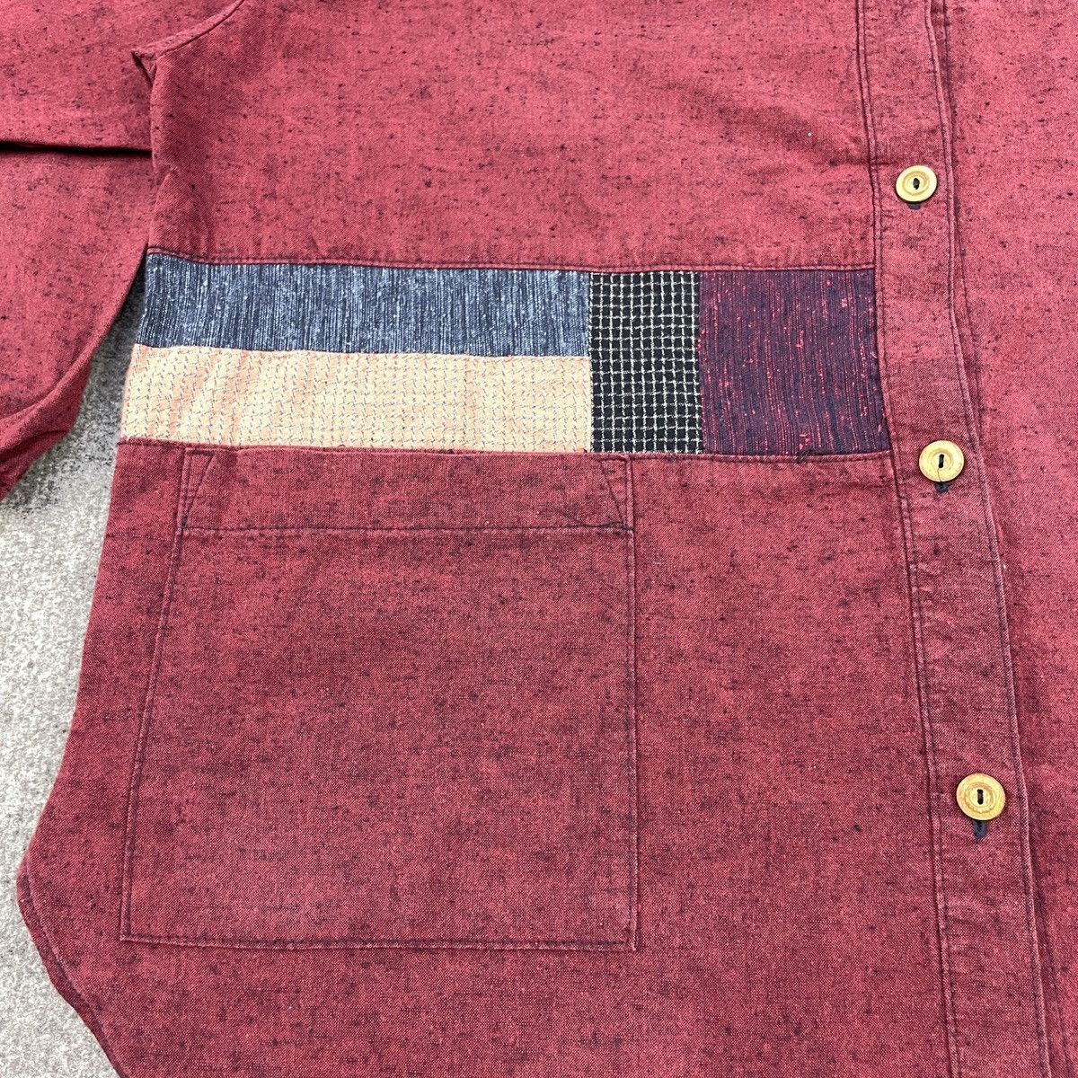 Japanese Brand × Vintage Vintage Japanese Brand Minge Patchworks Button Ups Size L / US 10 / IT 46 - 3 Thumbnail