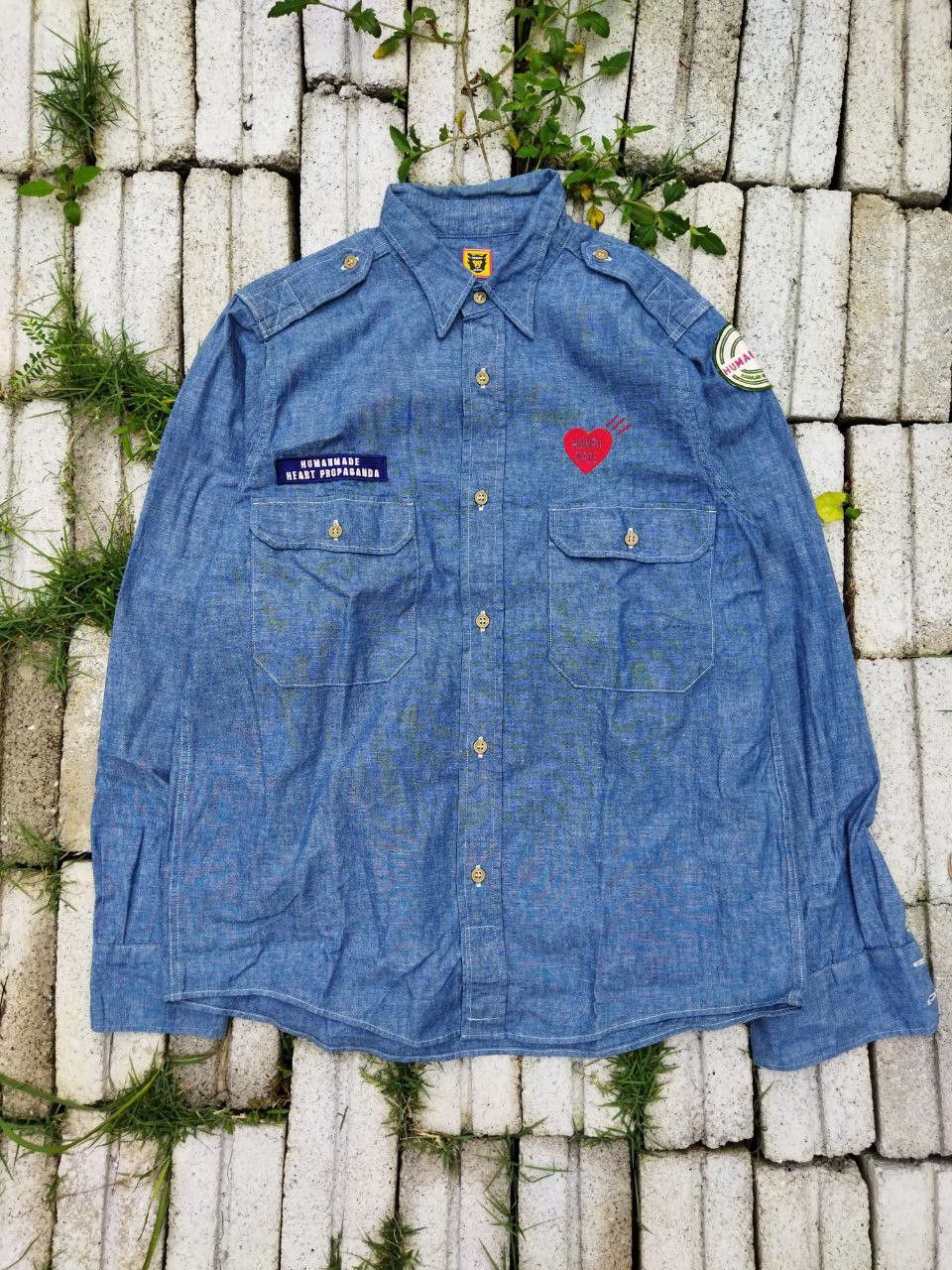 Japanese Human Made Blue Military Chambray Shirt