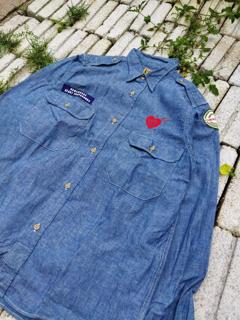 Human Made Japanese Human Made Blue Military Chambray Shirt Size US L / EU 52-54 / 3 - 8 Thumbnail