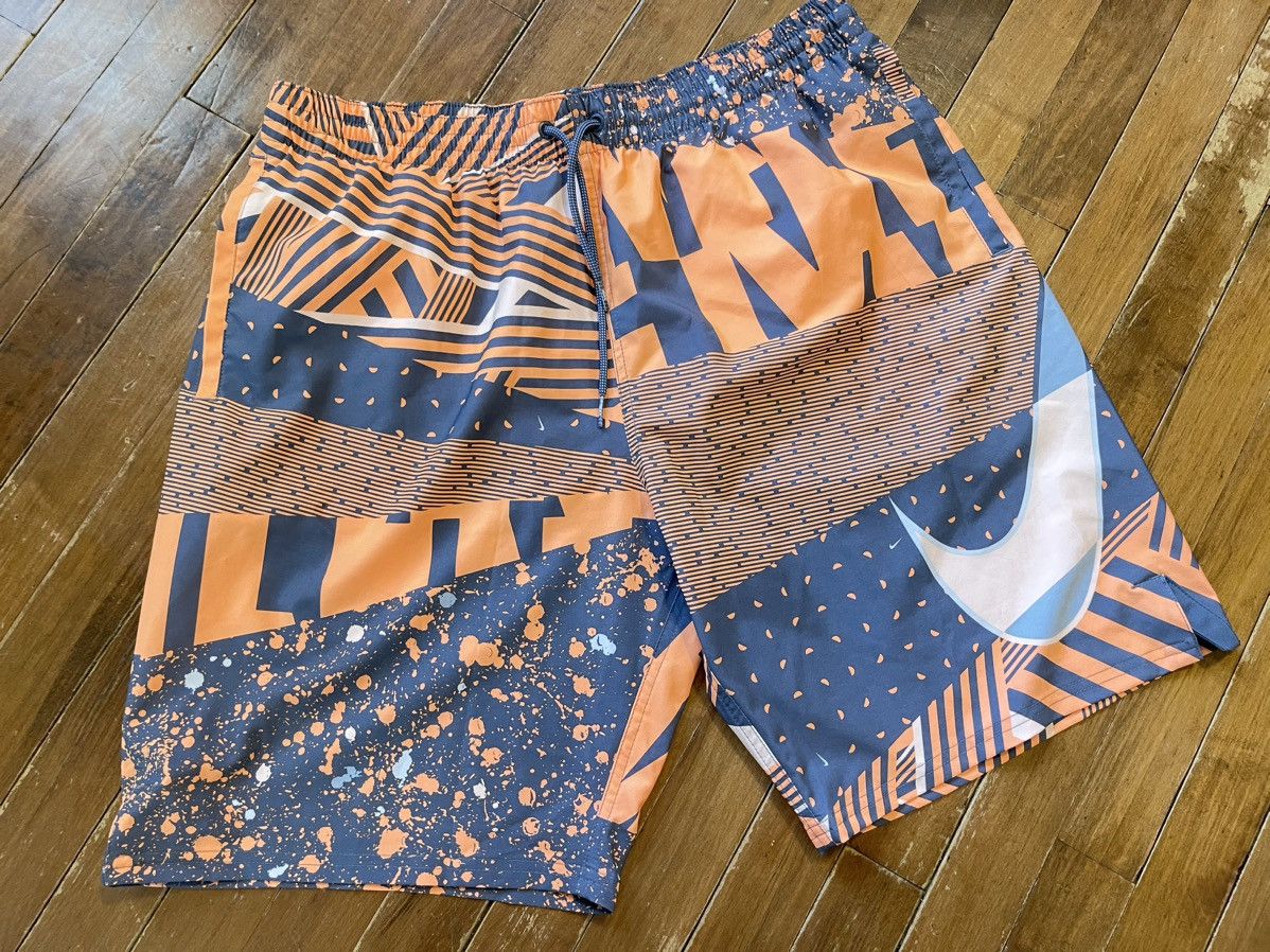 Nike Nike Geometric Print Lined Swim Trunks Pockets Size US 36 / EU 52 - 1 Thumbnail