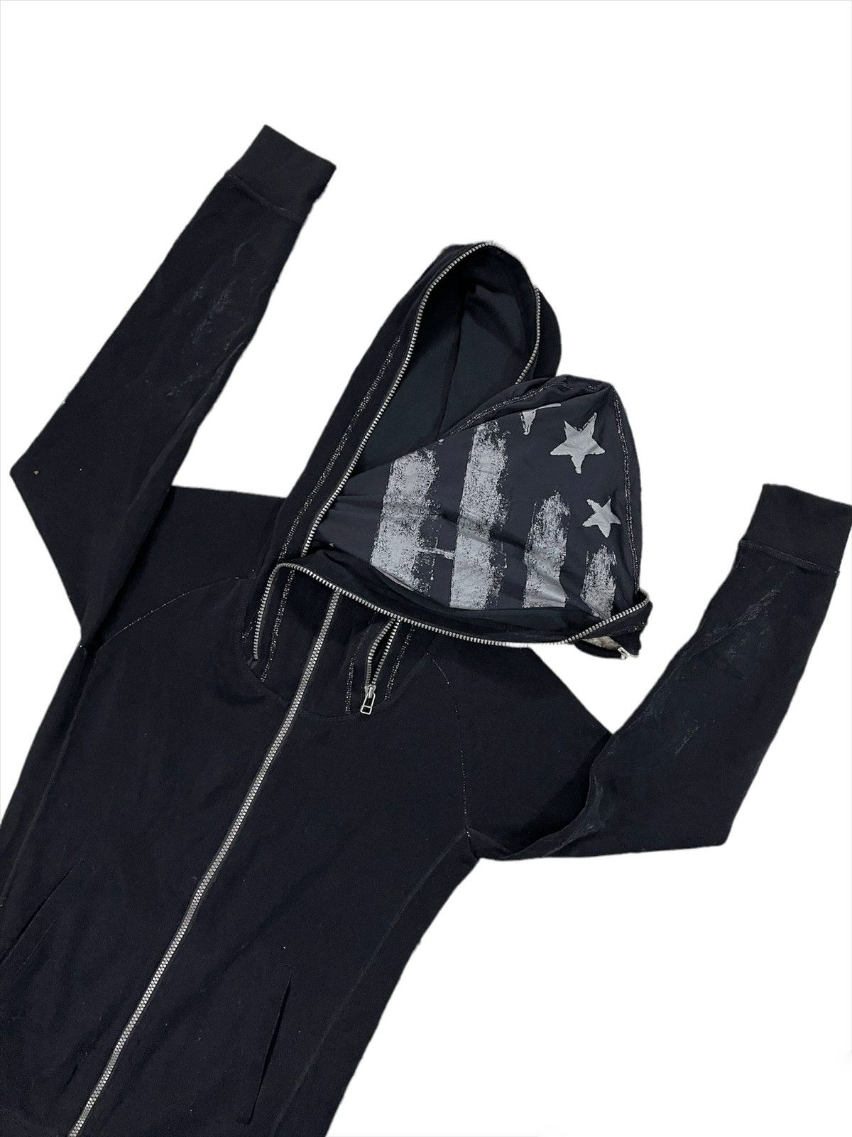 Designer Marithe Francois Girbaud Full Zip Double Layered Hooded Size US S / EU 44-46 / 1 - 1 Thumbnail