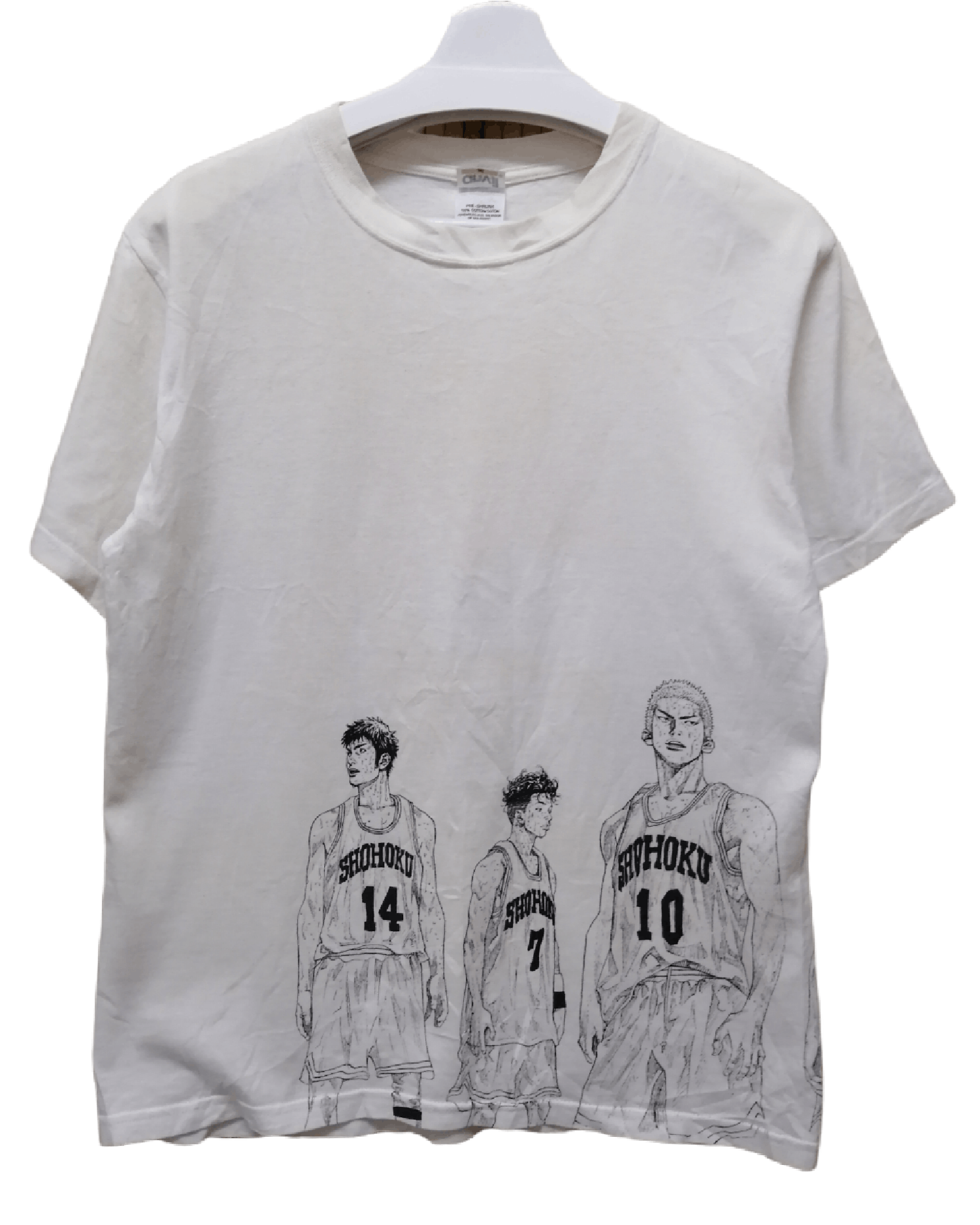 image of Anima x Cartoon Network Vintage Shohoku Slam Dunk Tshirt in White, Men's (Size Small)