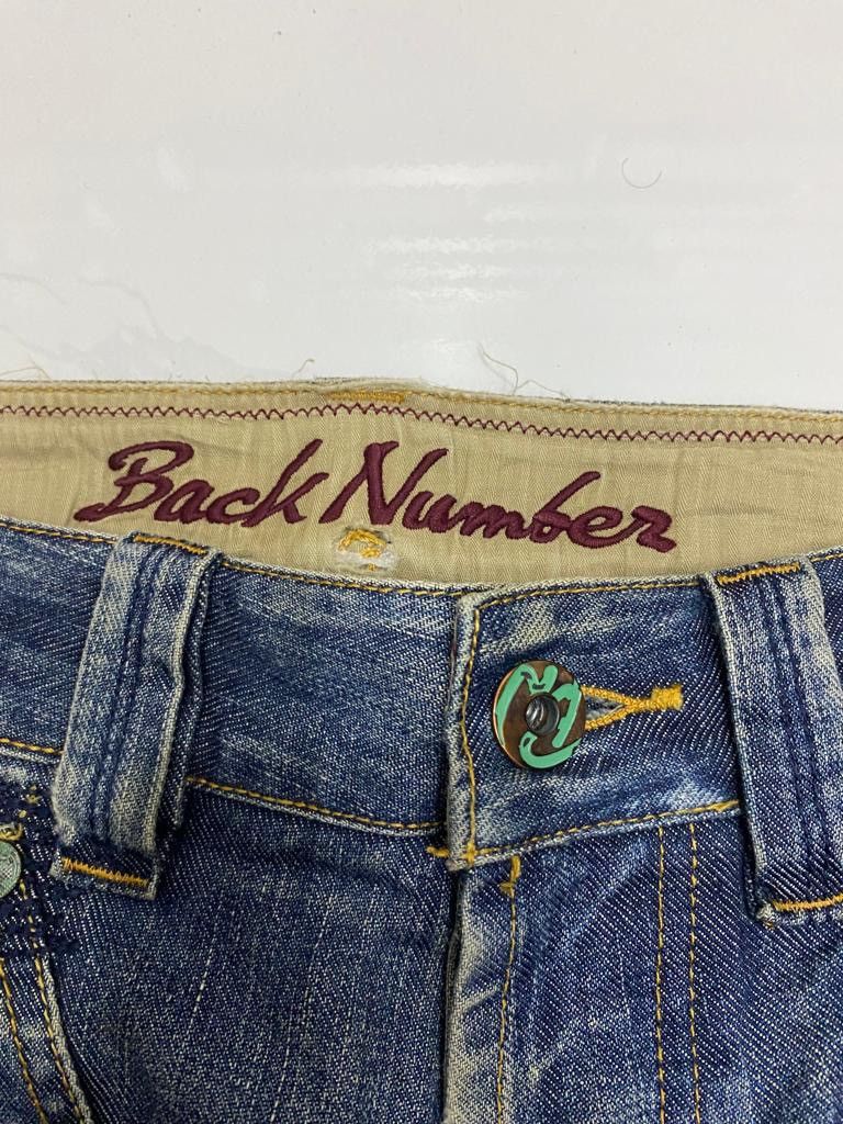 If Six Was Nine RIPPED🔥VINTAGE BACK NUMBER DISTRESSED DENIM BUSH JEANS Size US 32 / EU 48 - 9 Thumbnail