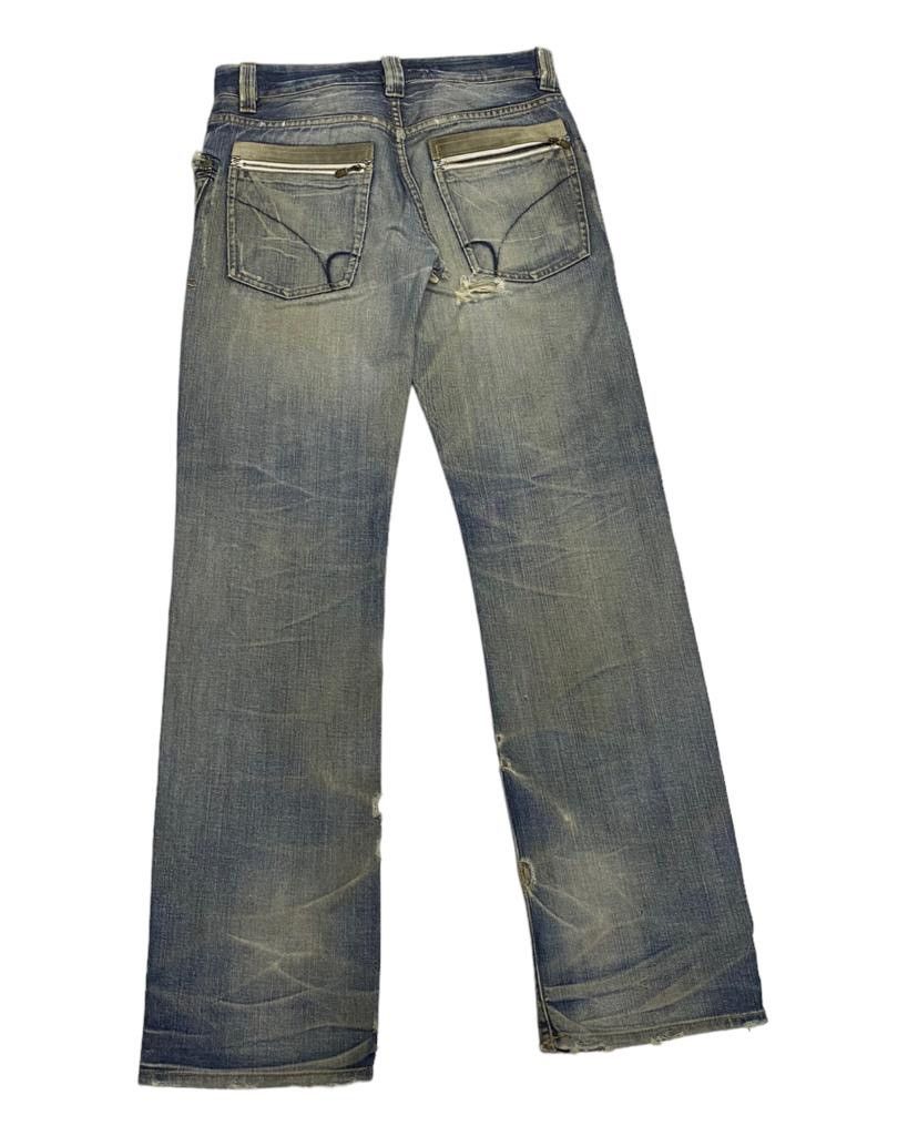 If Six Was Nine RIPPED🔥VINTAGE BACK NUMBER DISTRESSED DENIM BUSH JEANS Size US 32 / EU 48 - 8 Thumbnail
