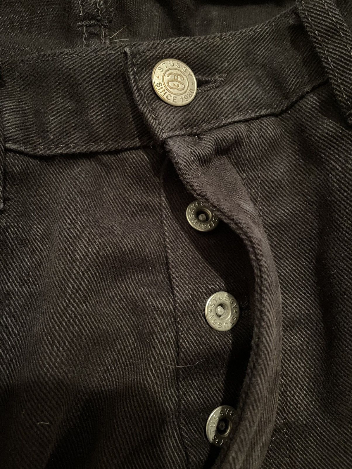 Other Stussy Faded Black Distressed Denim 31x32 Size US 31 - 8 Thumbnail