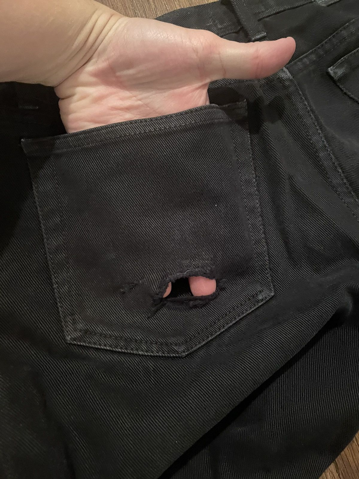 Other Stussy Faded Black Distressed Denim 31x32 Size US 31 - 10 Thumbnail