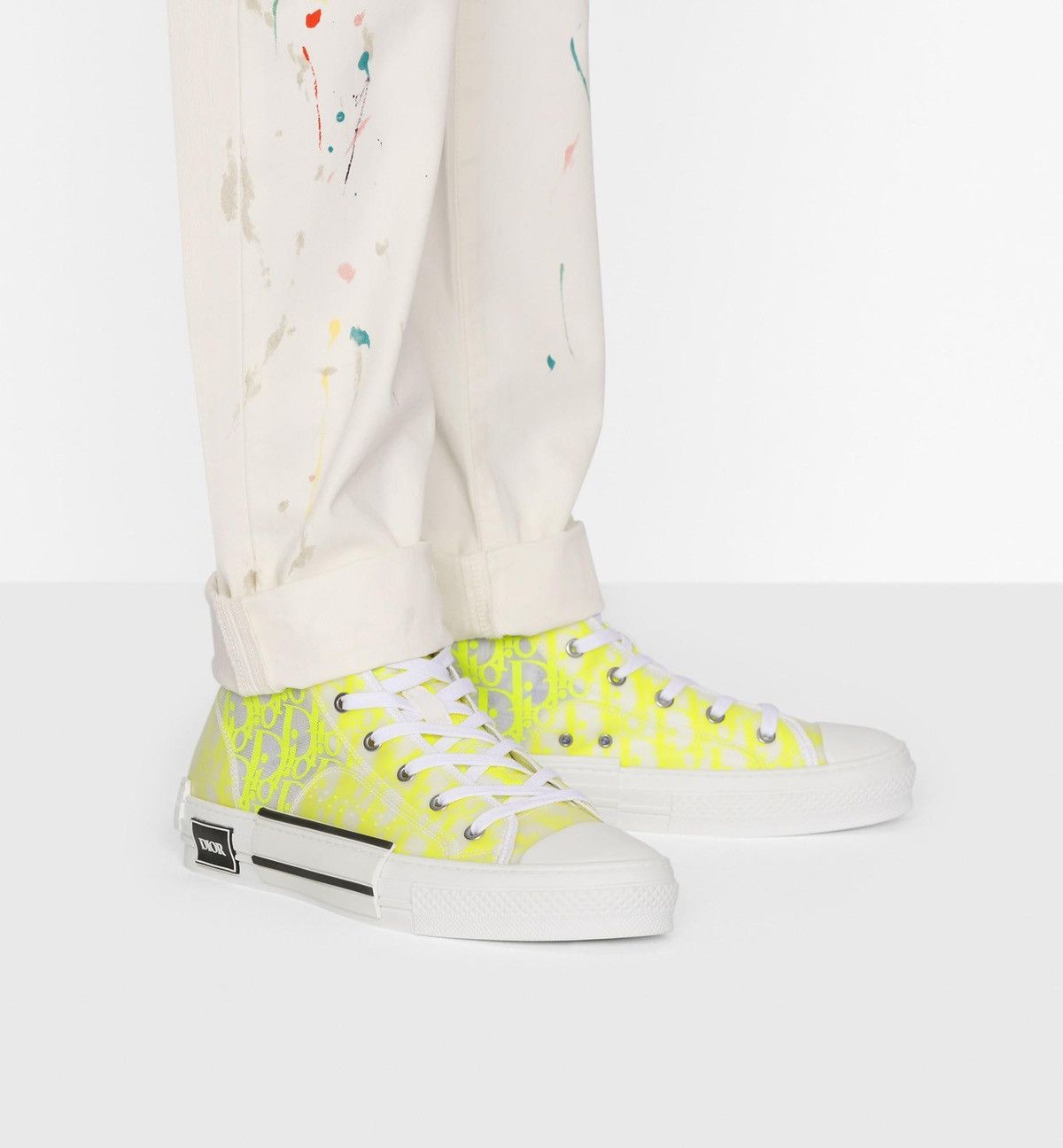 Dior B23 Leopard Sneakers in Yellow Size US 13 / EU 46 - 3 Thumbnail