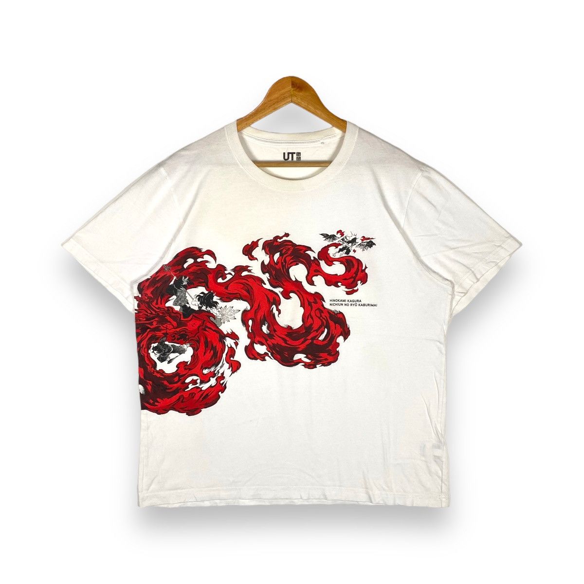 Anime × Cartoon Network × Japanese Brand KIMETSU NO YAIBA DEMON SLAYER ANIME HINOKAMI KAGURA T SHIRT Size US XL / EU 56 / 4 - 1 Thumbnail