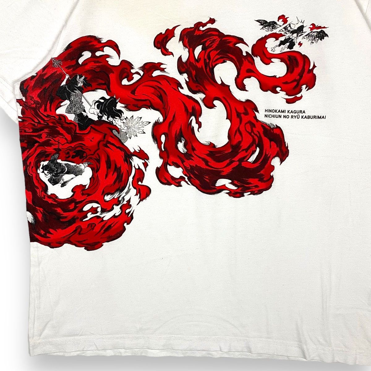 Anime × Cartoon Network × Japanese Brand KIMETSU NO YAIBA DEMON SLAYER ANIME HINOKAMI KAGURA T SHIRT Size US XL / EU 56 / 4 - 2 Thumbnail